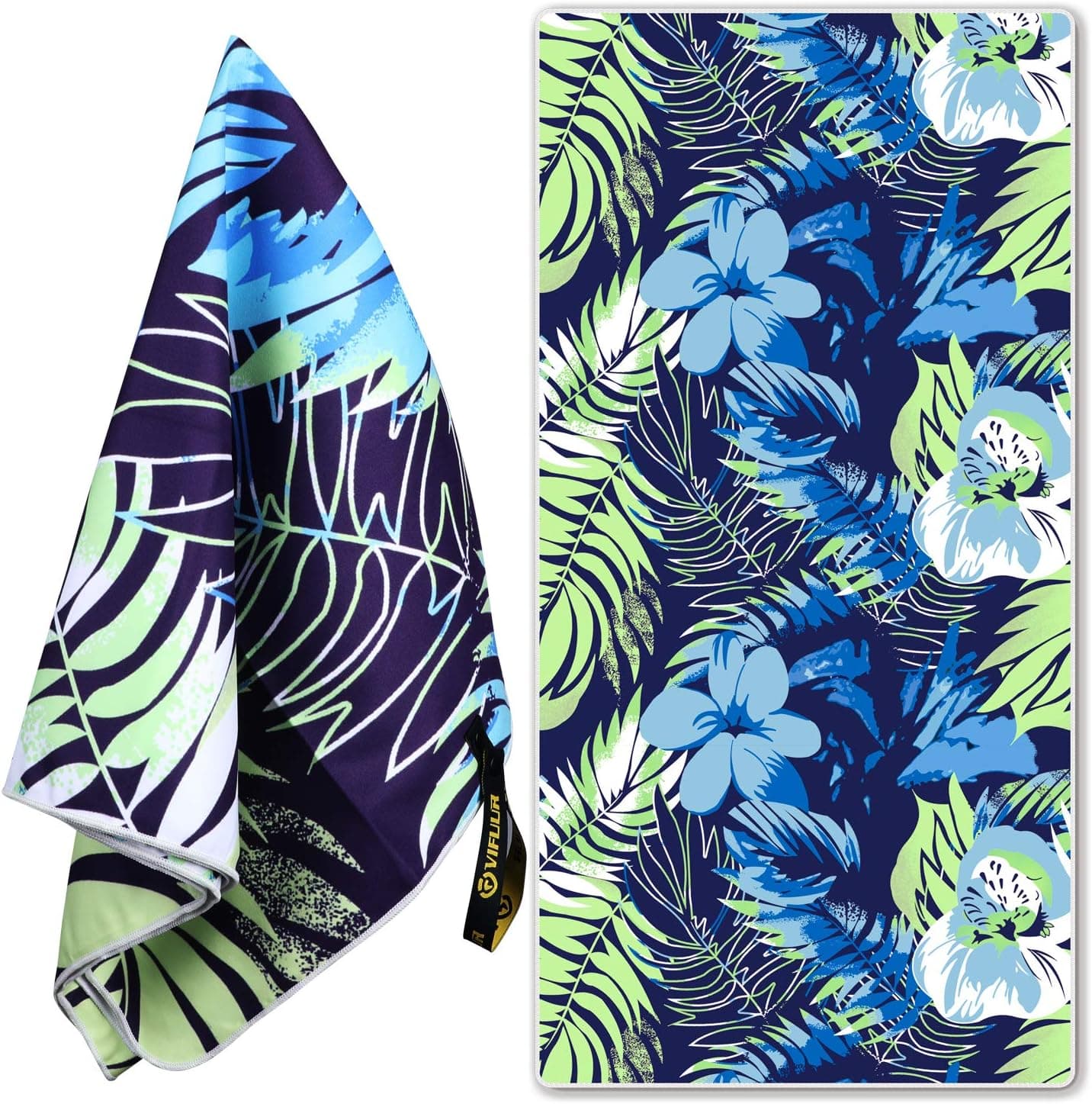 VIFUUR Microfiber Beach Towel for Travel Quick Dry Super Absorbent Lightweight Camping Towel, Suitable for Camping, Backpacking, Gym, Beach, Swimming, Yoga, Coconut Dusk 60x30inch