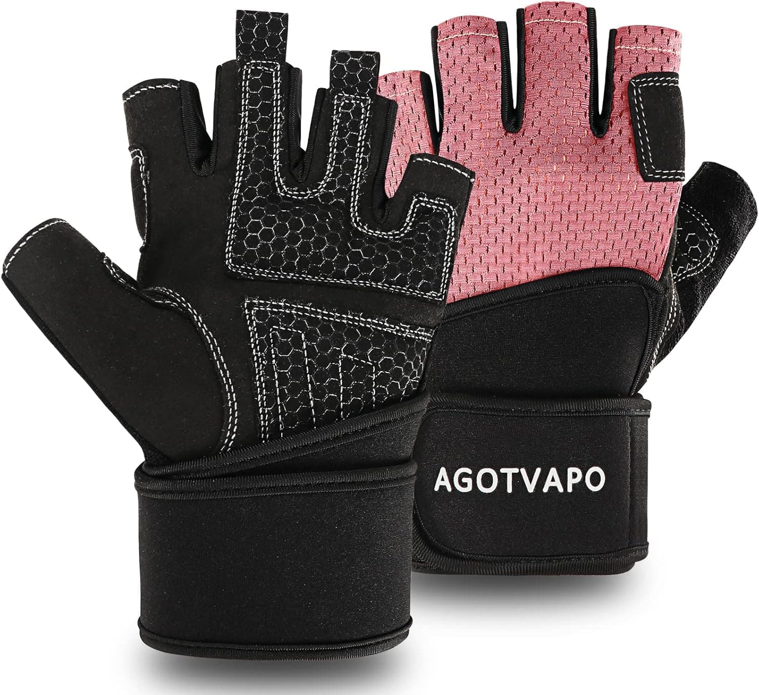 Workout Gloves Men Women Half Finger Exercise Gloves with Wrist Support for Weight Lifting, Cycling, Gym, Training, Made of Microfiber and Spandex Fiber