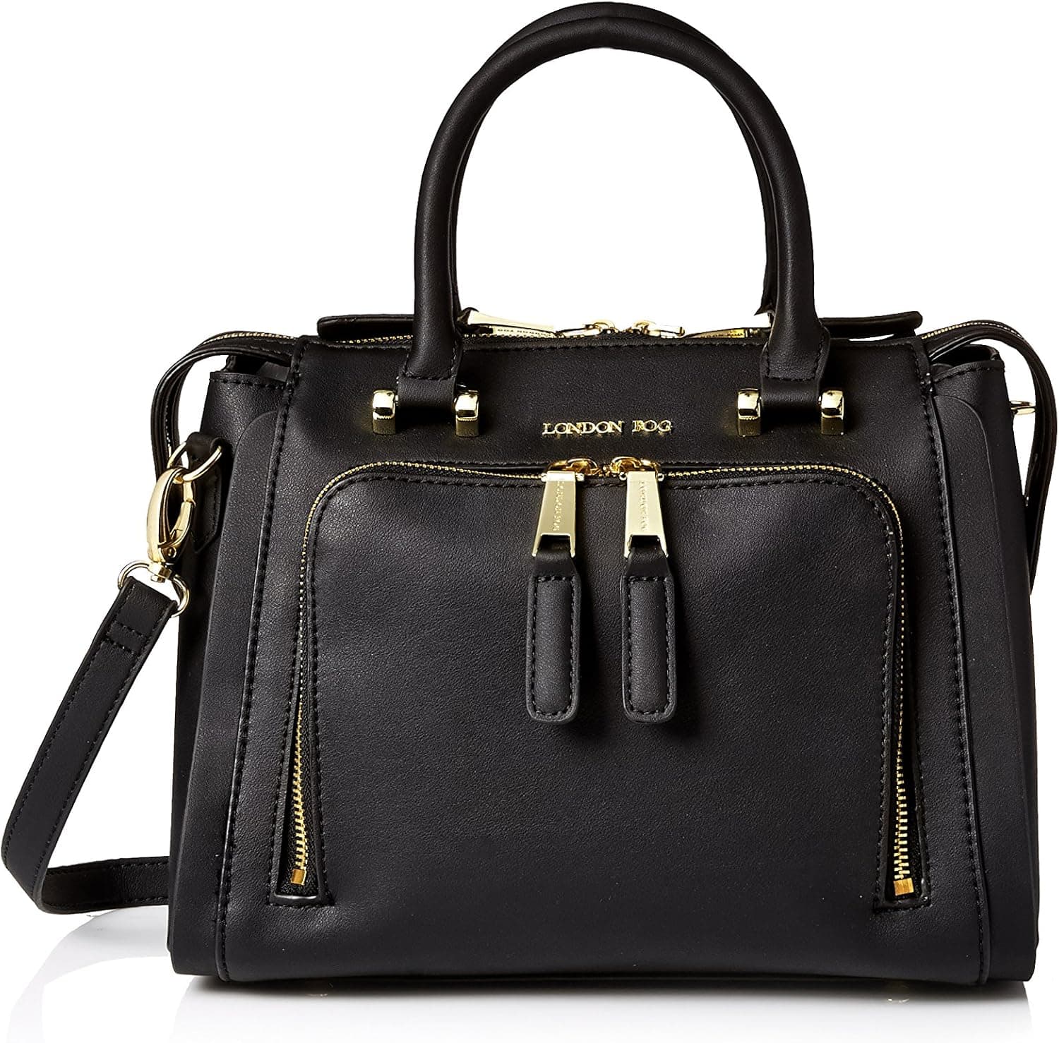 London Fog Women's Sloane Satchel, Black