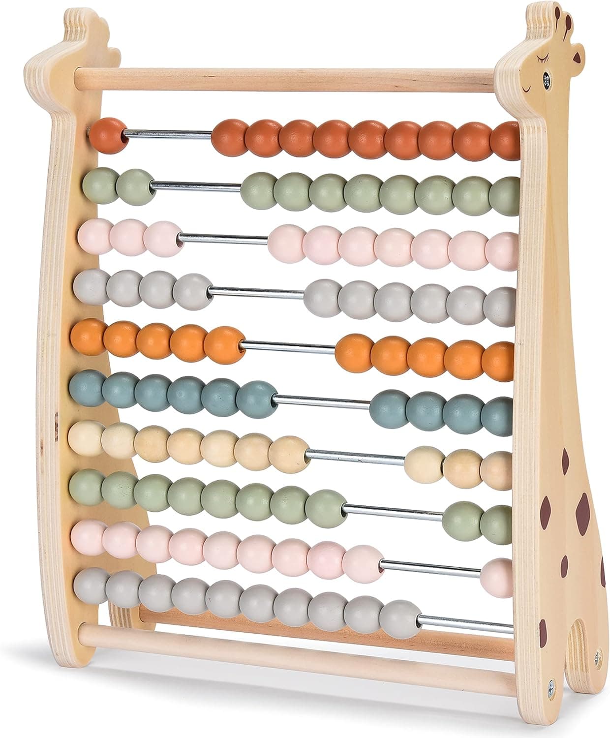 Abacus for Kids - Math Counting Toy Made of Wooden Beads and Rack - Children's Wood Number Counters for Teaching Addition, Subtraction and More - Counting Tool for Toddlers and 1st Grade Kids