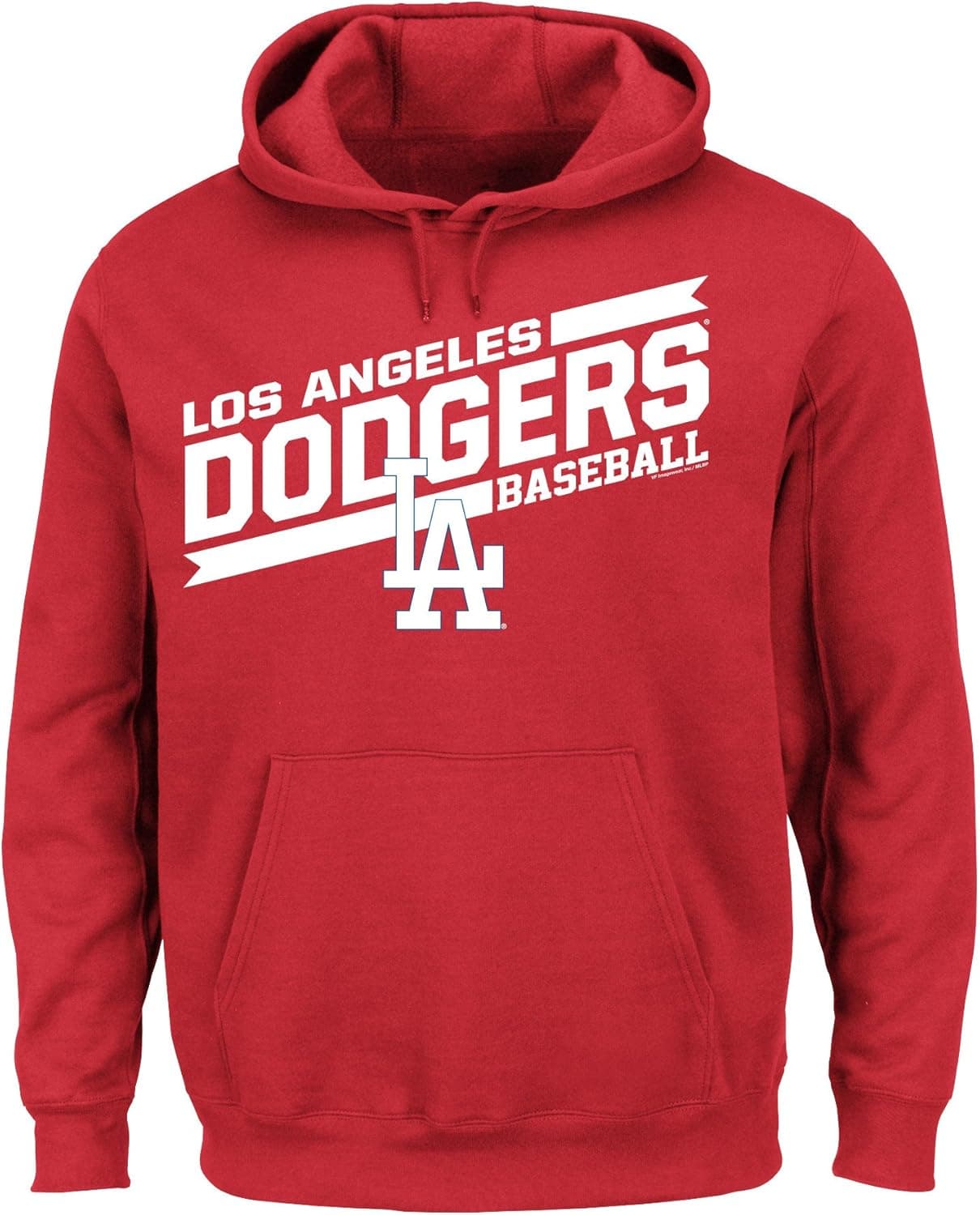 MLB Los Angeles Dodgers Men's Back The Field Fleece Hooded Sweater, Red