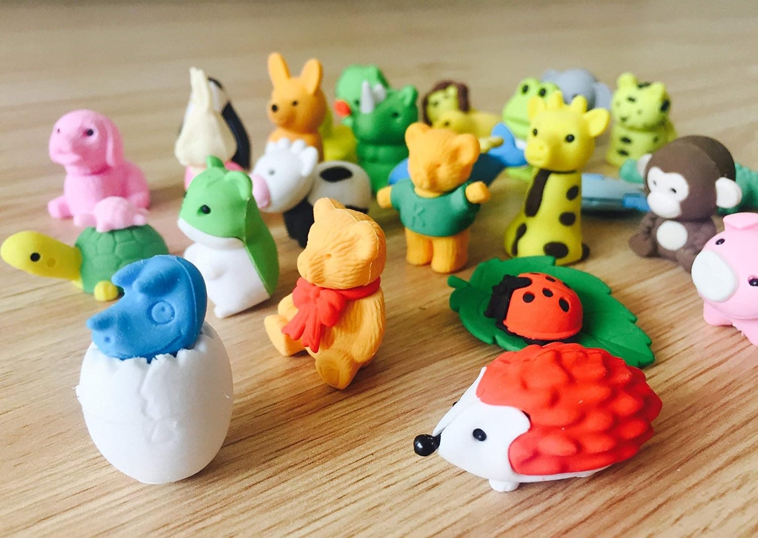 30PCS Joanna Reid Animal Erasers Bulk Assorted Puzzle Erasers Collectible for Classroom Rewards Games Prizes Carnivals and School Supplies Best Gifts Party Gifts
