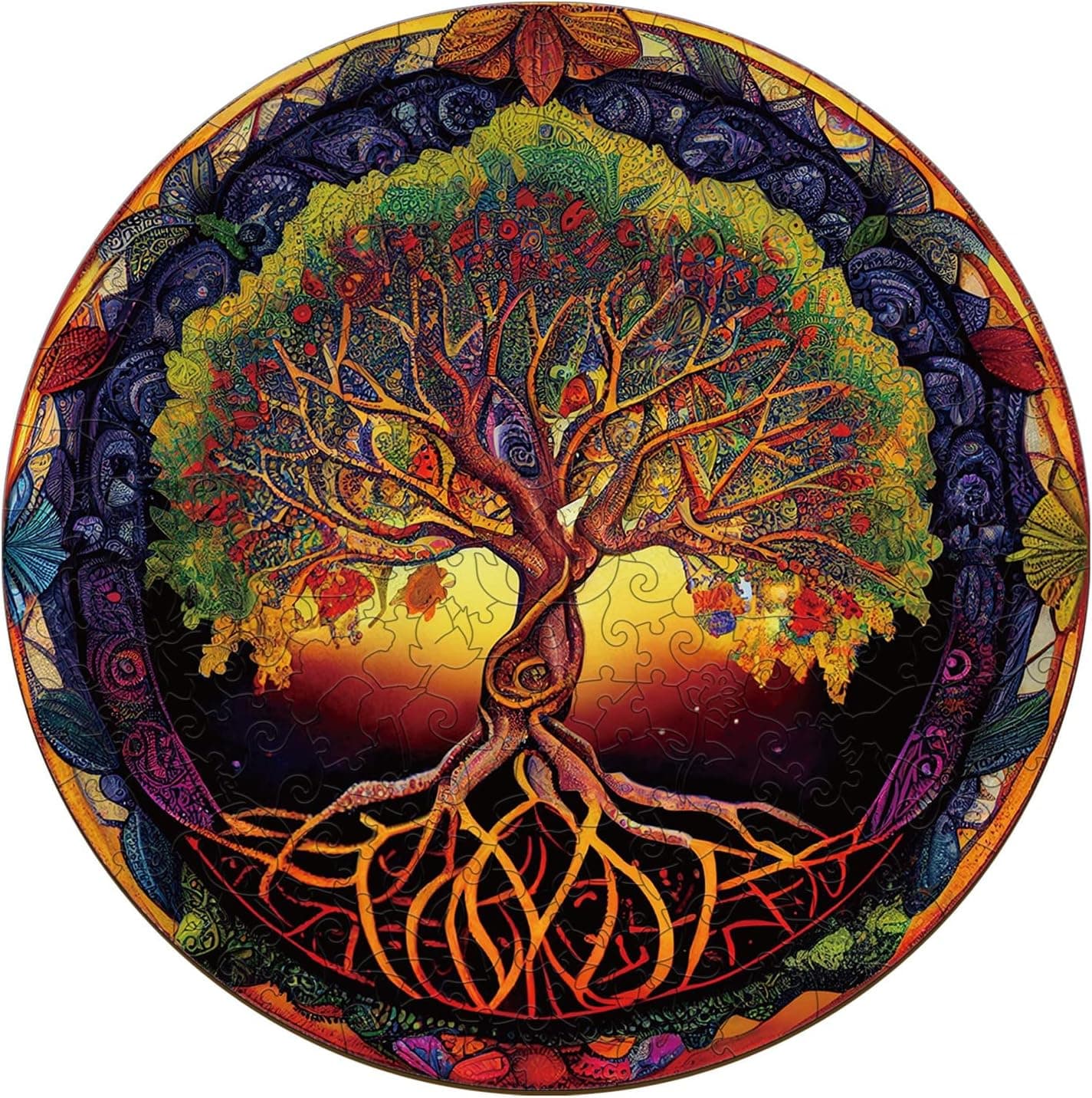 KAAYEE Wooden Jigsaw Puzzles-Wooden Puzzle Adult Unique Shape Advanced Tree Wooden Jigsaw Puzzle for Adult,Best Gift for Adults and Kids,Family Puzzles 11.8 * 11.8in 200pcs