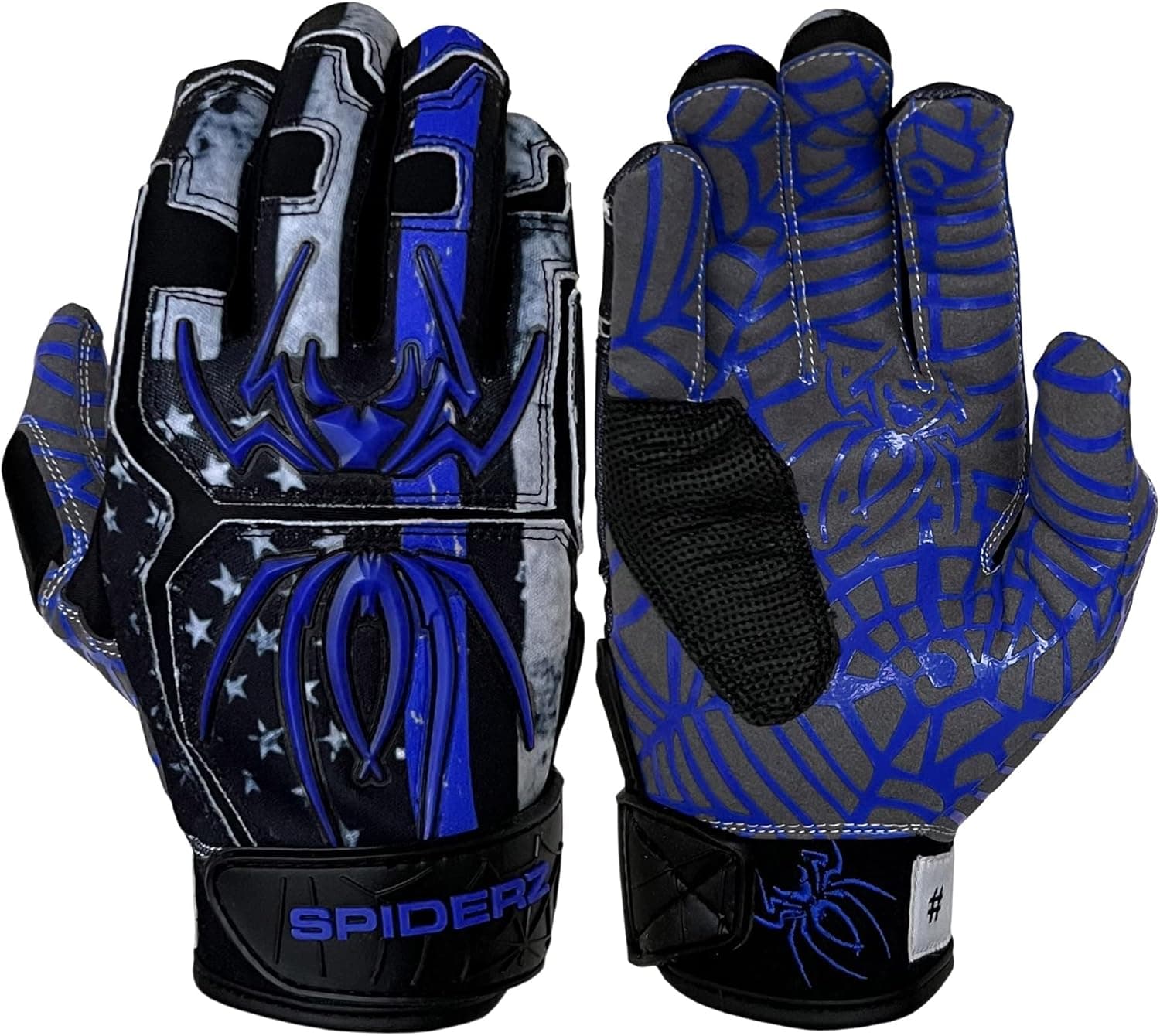 Spiderz Adult Hybrid Batting Glove Silicone Web Palm