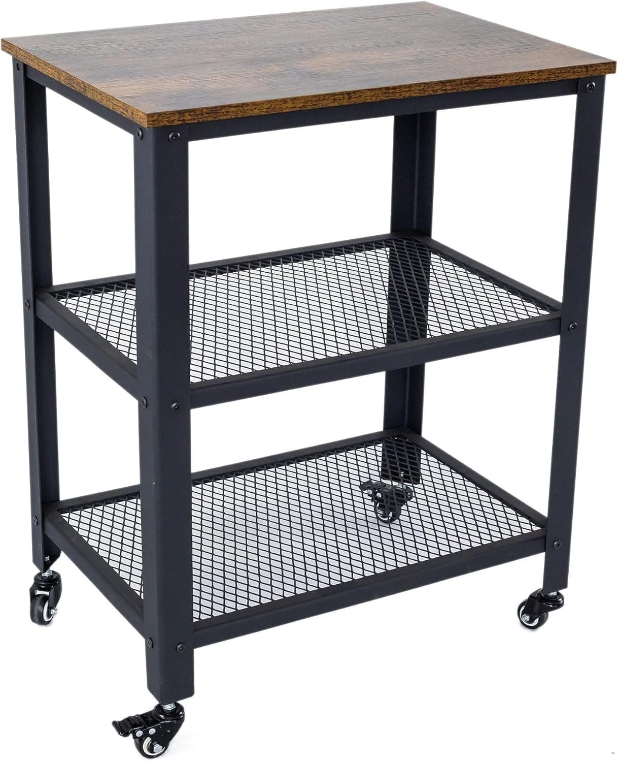 KOVOME Bakers Racks for Kitchens with Storage, Kitchen Cart on Wheels, Microwave Stand, Bar Cart, Printer Table, Service Trolley Cart