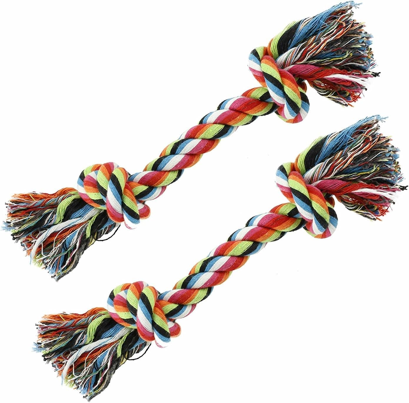 Ocamo 2Pcs Cotton Dog Rope Practical Toys - Great for Tug-o-war or Fetch