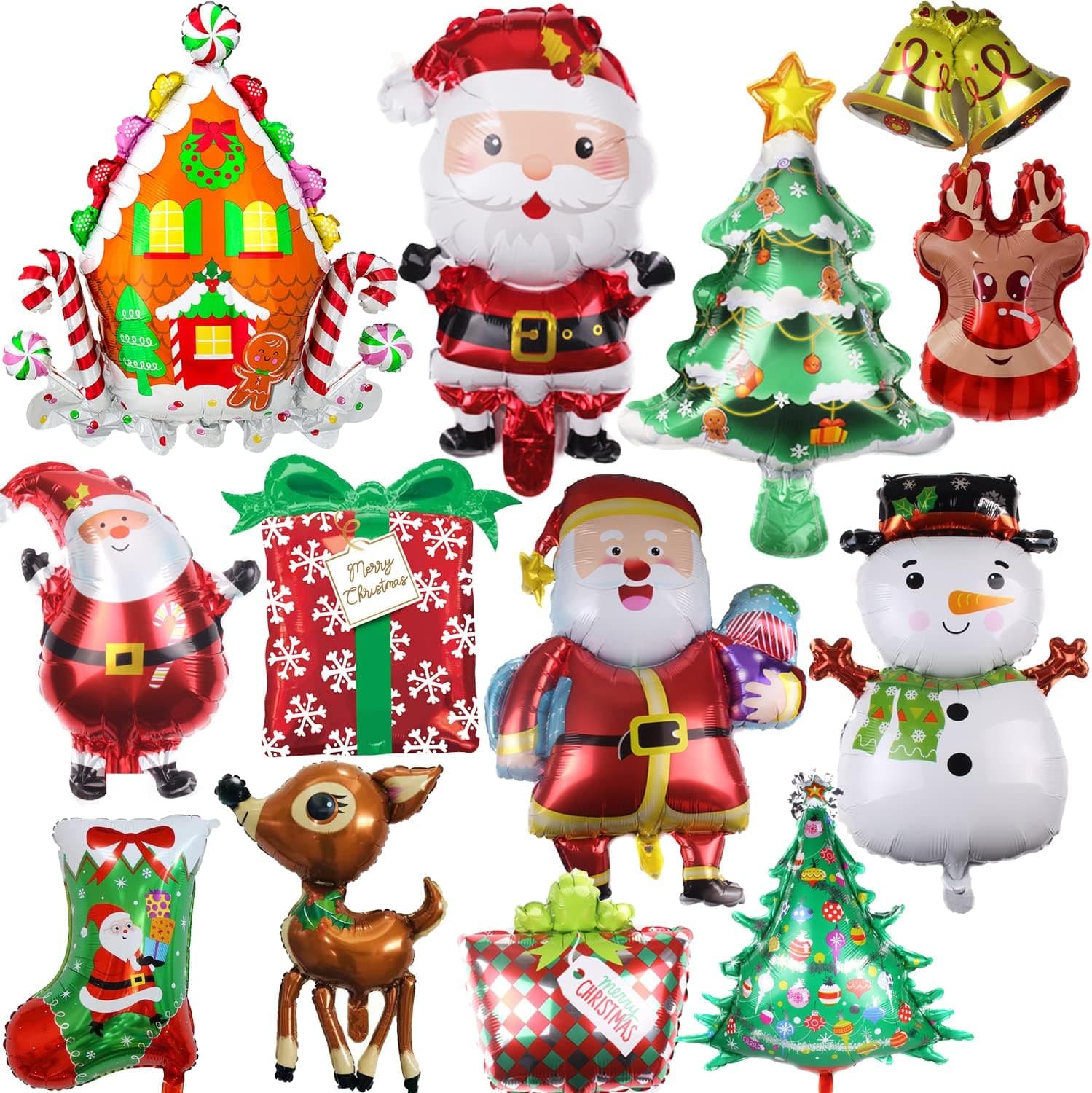Christmas Balloons Santa Claus Reindeer Snowman Helium Balloon for Xmas Christmas Party Decoration Supplies