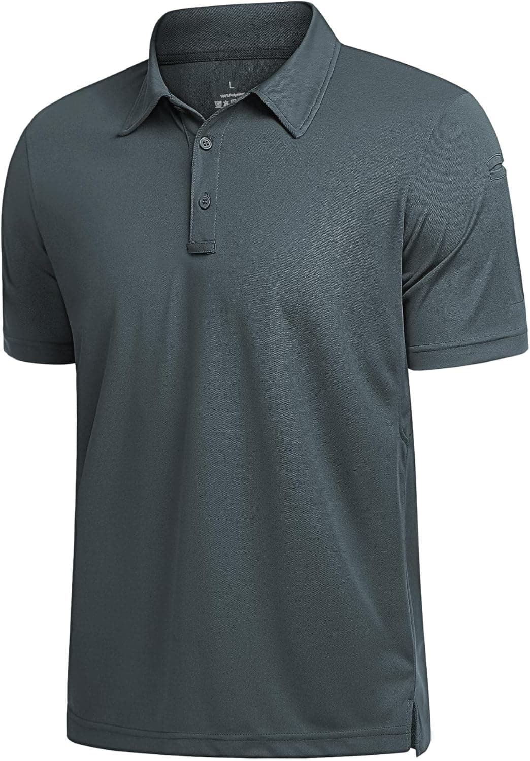 Polu Mens Golf Polo Shirts Quick Dry Short Sleeve Tennis Tactical Polo Casual Work Collared T-Shirt