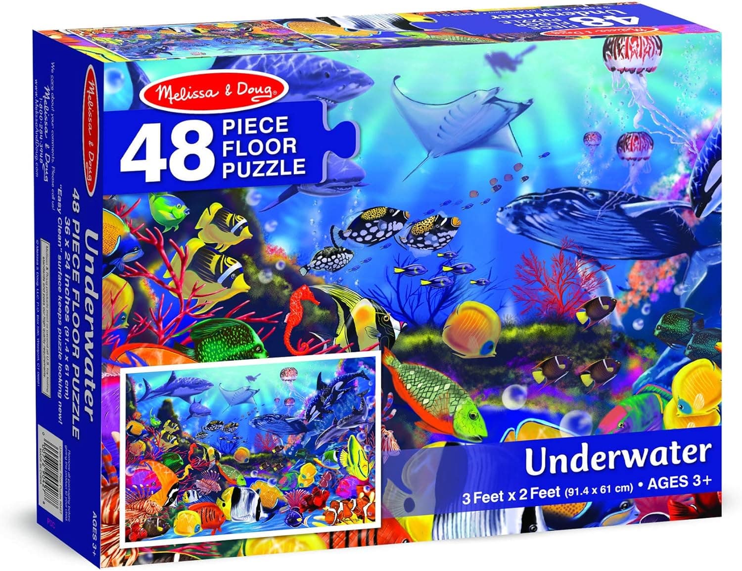 Melissa & Doug Underwater Ocean Floor Puzzle (48 pcs, 2 x 3 feet)