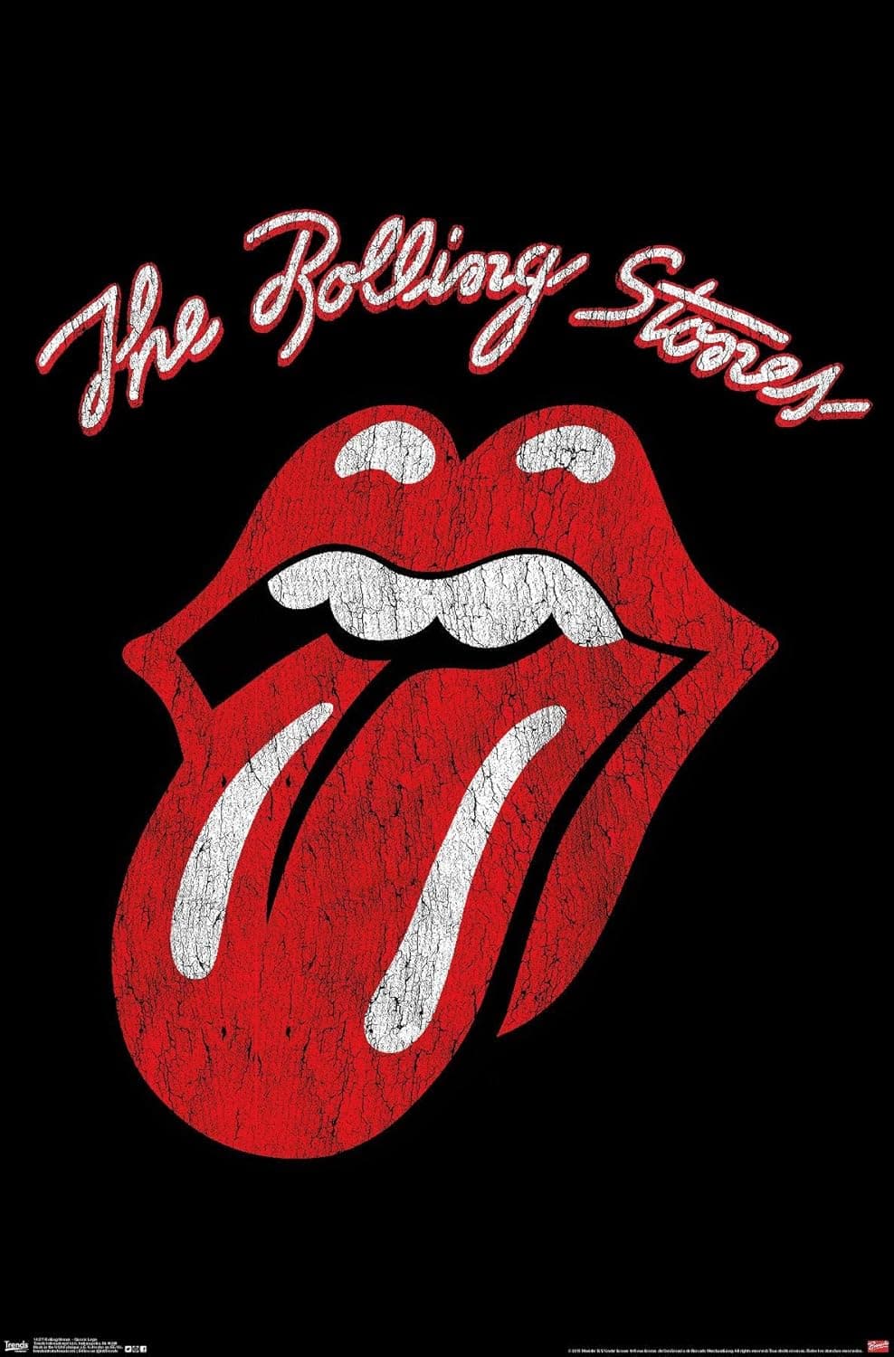 Trends International Rolling Stones Classic Logo Wall Poster 22.375" x 34", Bathroom