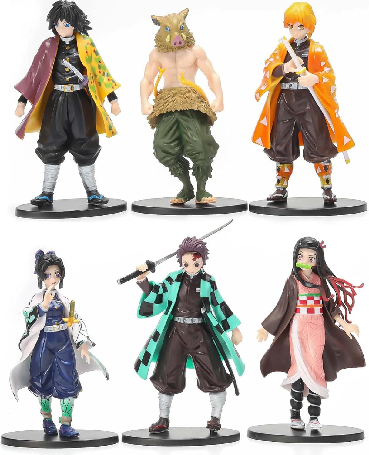 Eurrdc 6Pcs Anime Action Figures Set, Collectible Figurine Gifts Decoration Figures Toy, 6.3inches