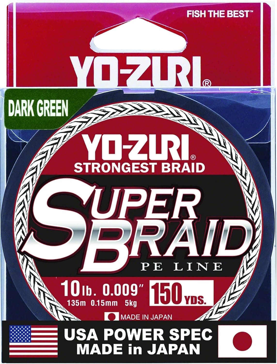 Yo-Zuri SuperBraid Dark Green 150 Yards Superbraid Fishing Line