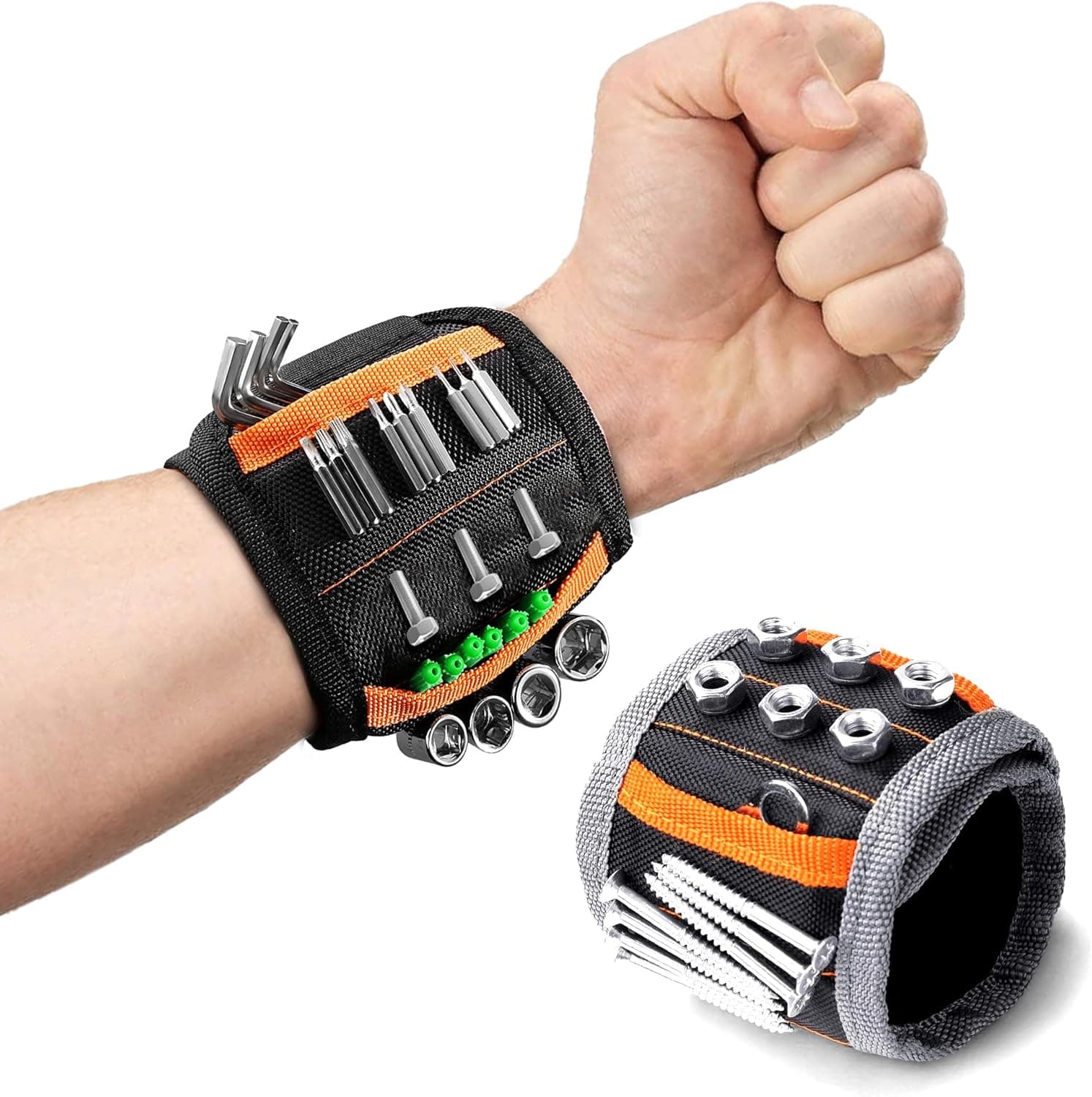 Magnetic Wristband for Holding Screws Tools and Bits While Working - Tool Holder Cool Gadgets for Men Gifts for Men while Working Ballistic Nylon, One Size Fits All