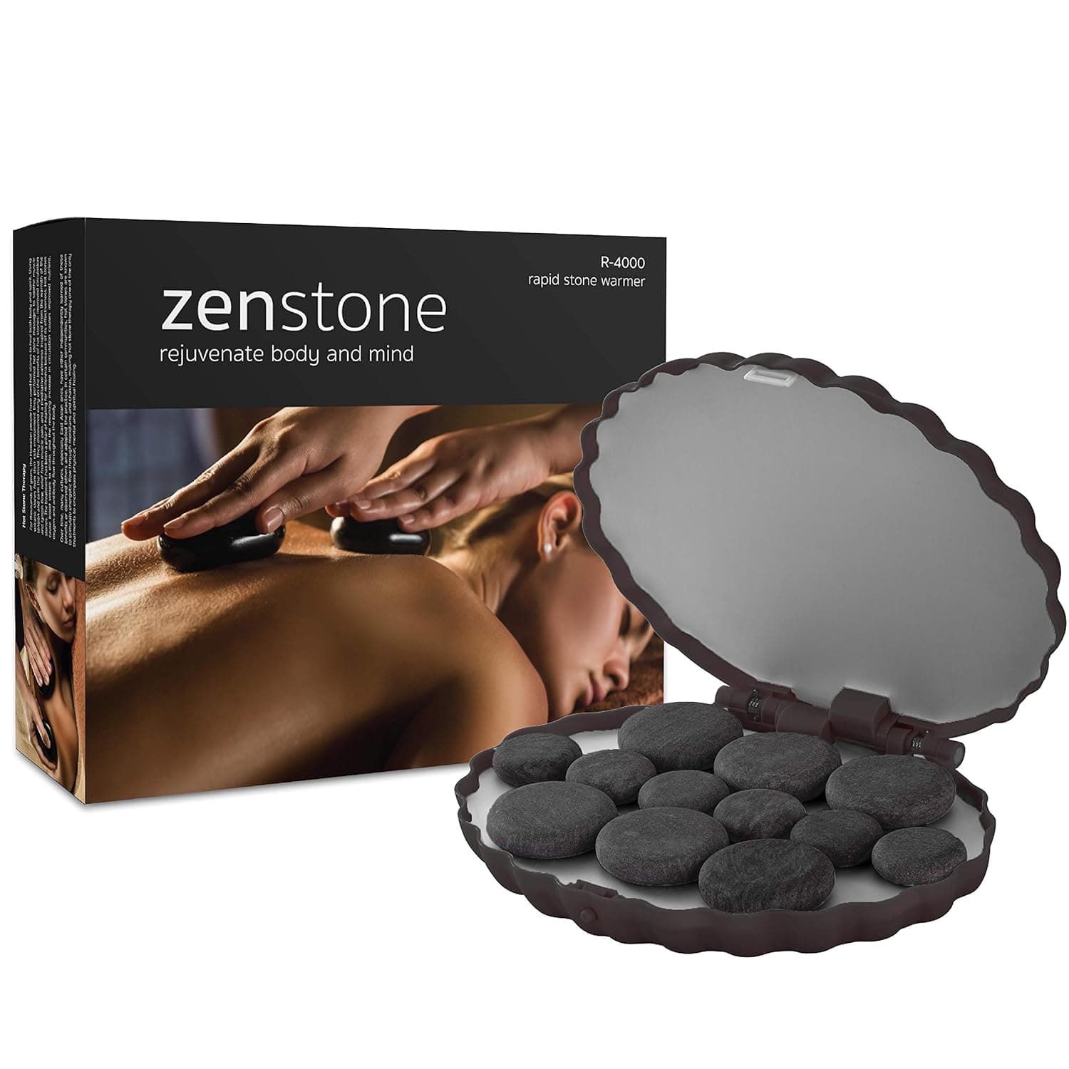 Zenstone Pro Hot Stone Warmer and 12 Pro Stones | New 2019 Model