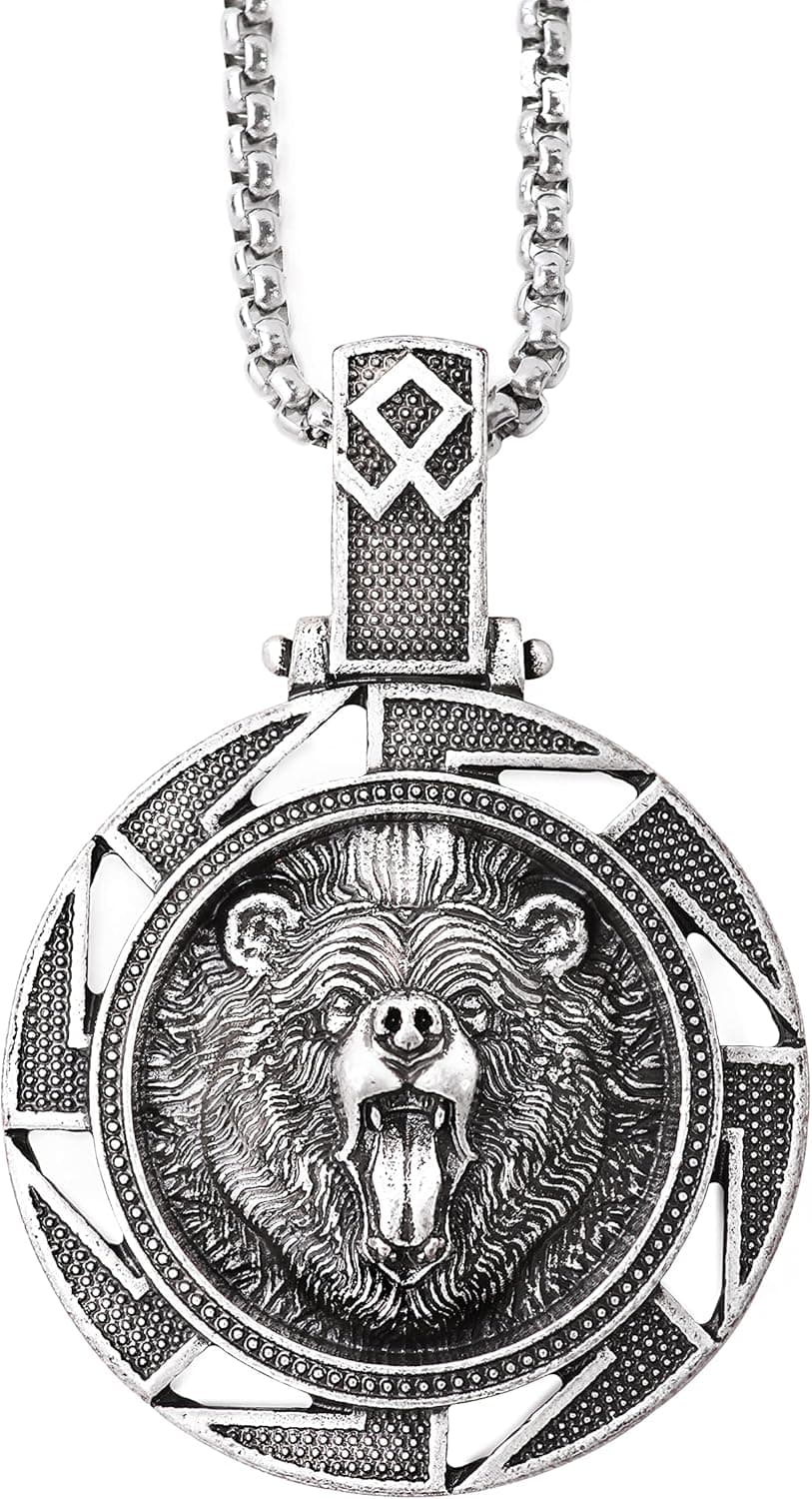 HAQUIL Viking Bear Necklace for Men, Viking Bear Jewelry Gift