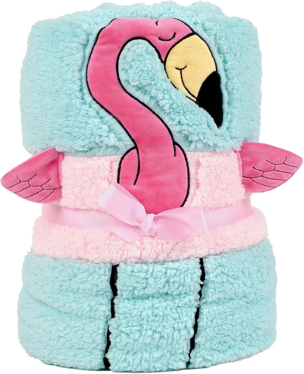 Enesco Snowpinions Flamingo Snowthrow Blanket