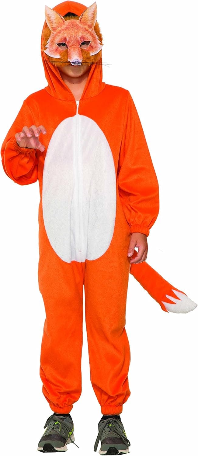 Forum Novelties Party Supplies 80963 Fox Jumpsuit And Mask Child's Costume, Large Orange