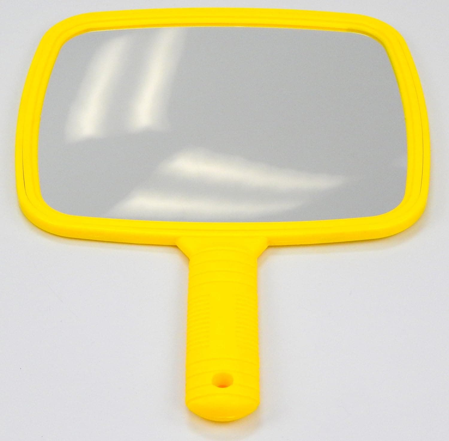Large TV Salon Barber Hand Cosmetic Makeup Hair Stylist Mirror 7" X 8" Yellow