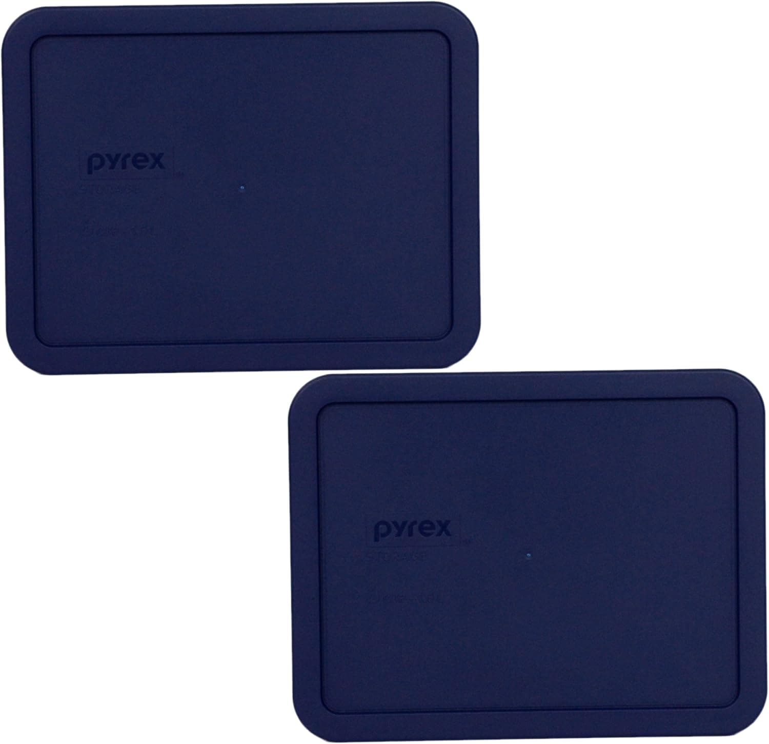 Pyrex Blue 6-cup RECTANGULAR Plastic Cover 7211-PC, 2 pack
