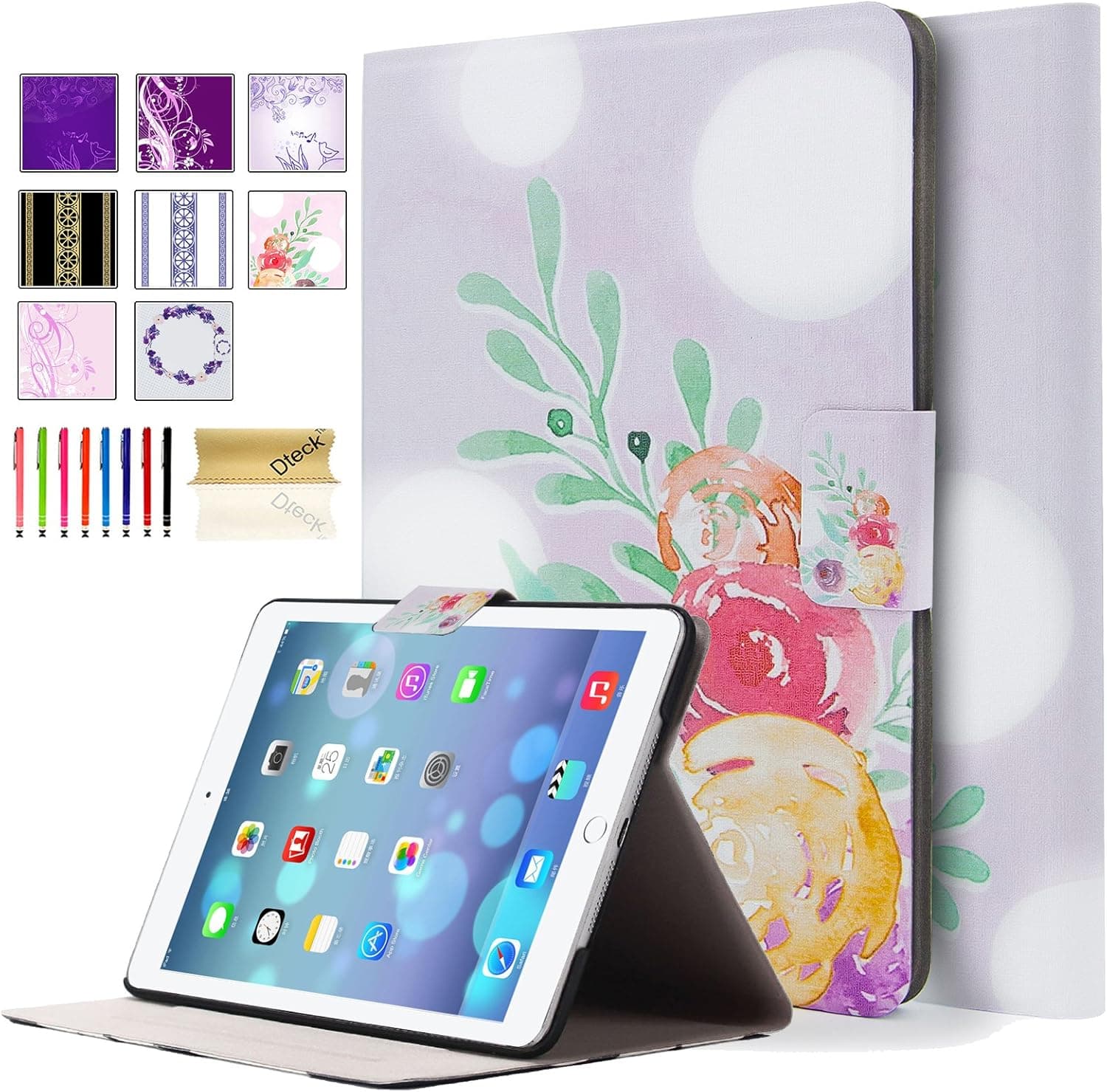 iPad Mini/Mini Retina/Mini 3 Case, Dteck(TM) Ultra Slim [Lightweight] PU Leather Flip Folio Smart Stand Case Cover with [Auto Wake/Sleep Function] for Apple iPad Mini 3 2 1 (Ink Painting)