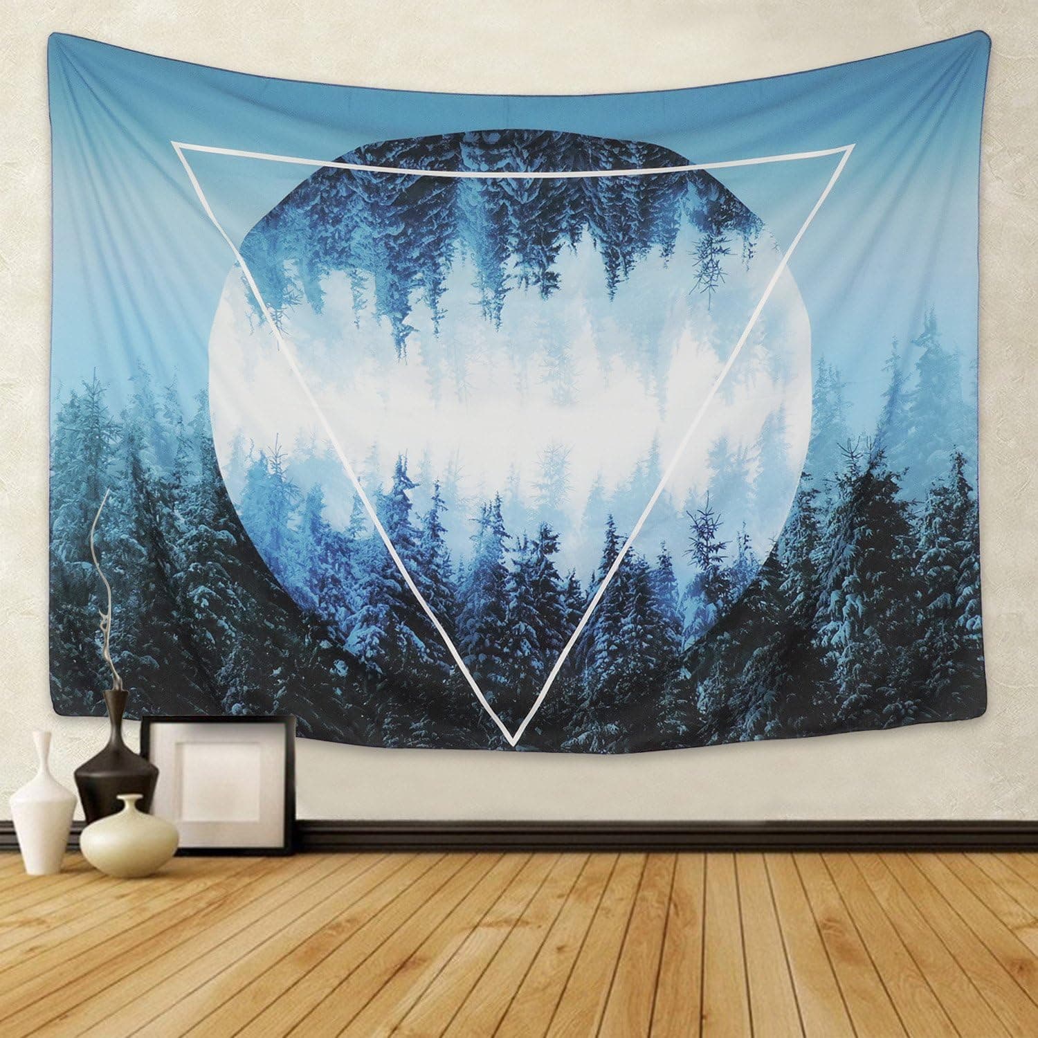 Sunm Boutique Sunset Forest Tapestry Wall Tapestry Tapestry Wall Hanging Tapestry (Sg106, 59.1"x 59.1")