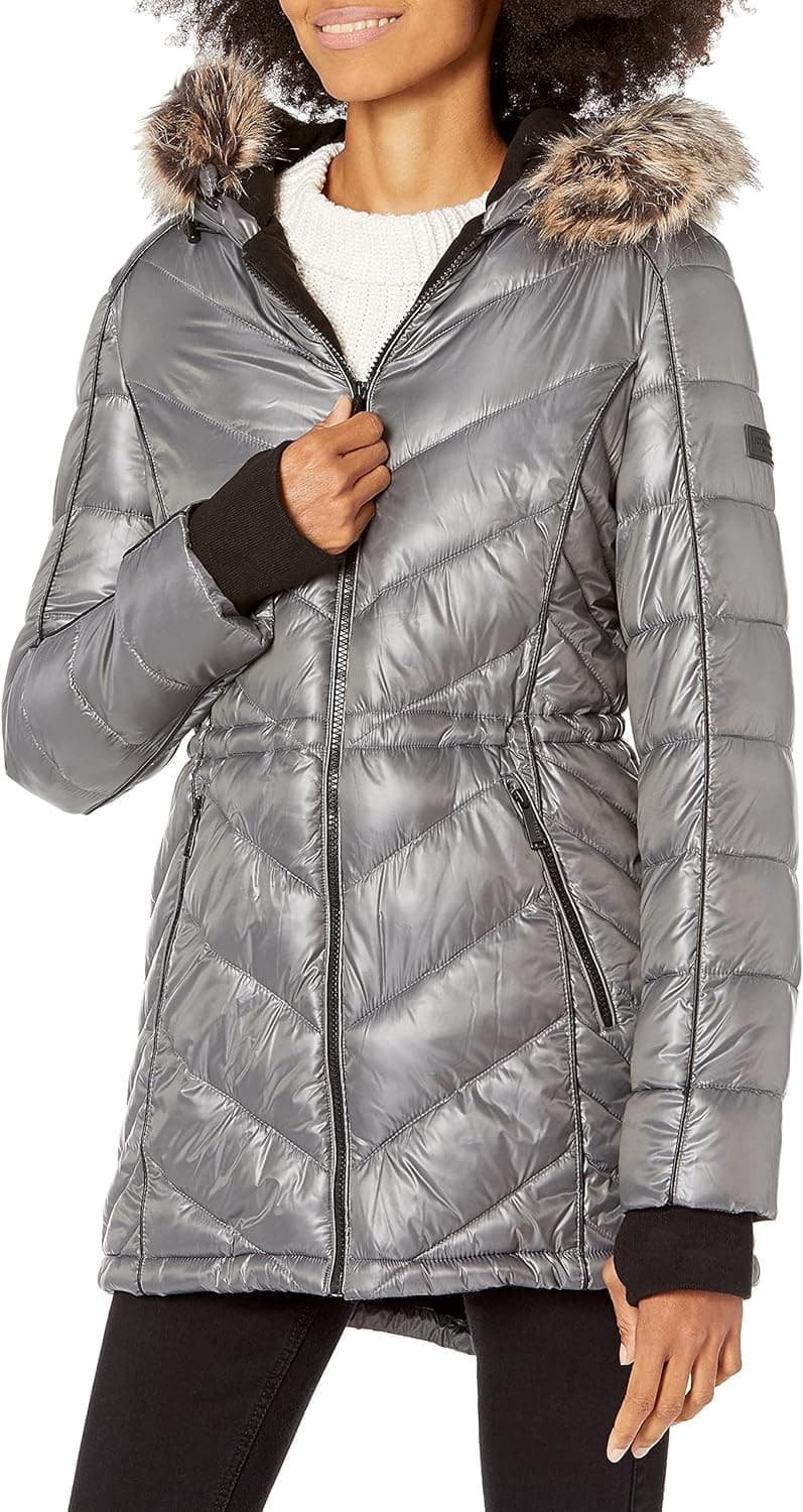 BCBGeneration Women's Packable Down Jacket with Hood