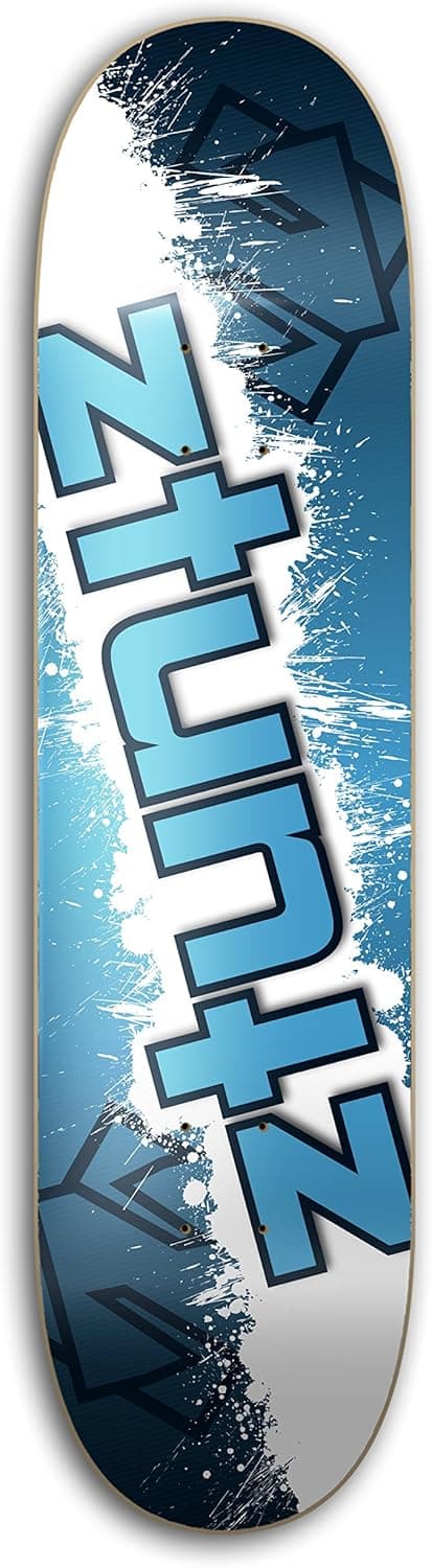 ztuntz skateboards Park Logo Blue Skateboard