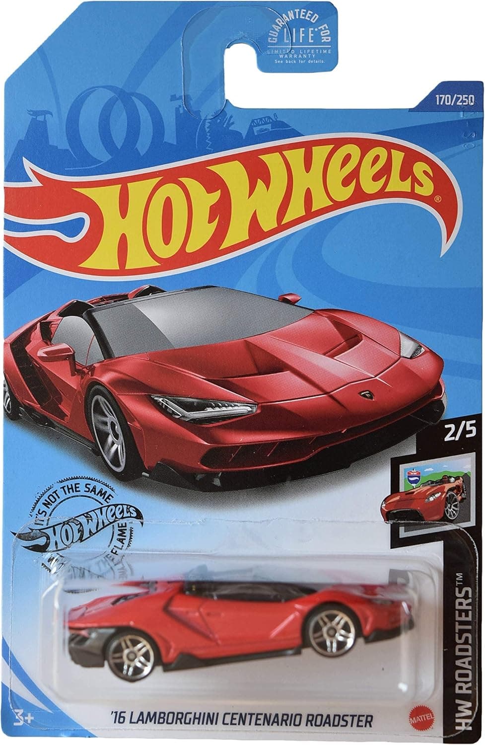 Hot Wheels '16 Lamborghini Centenario Roadster, [red] 170/25 Roadsters 2/5