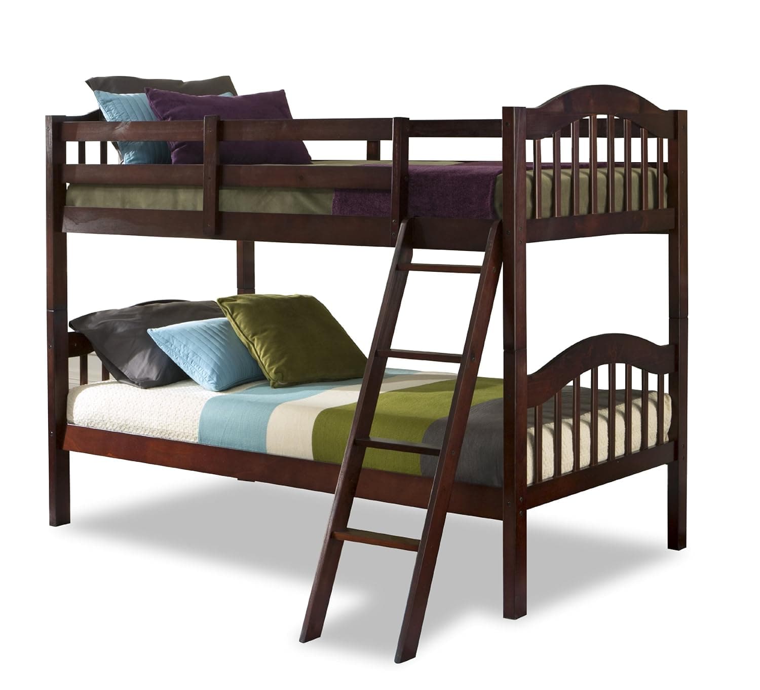 Storkcraft Long Horn Solid Hardwood Twin Bunk Bed, Cherry