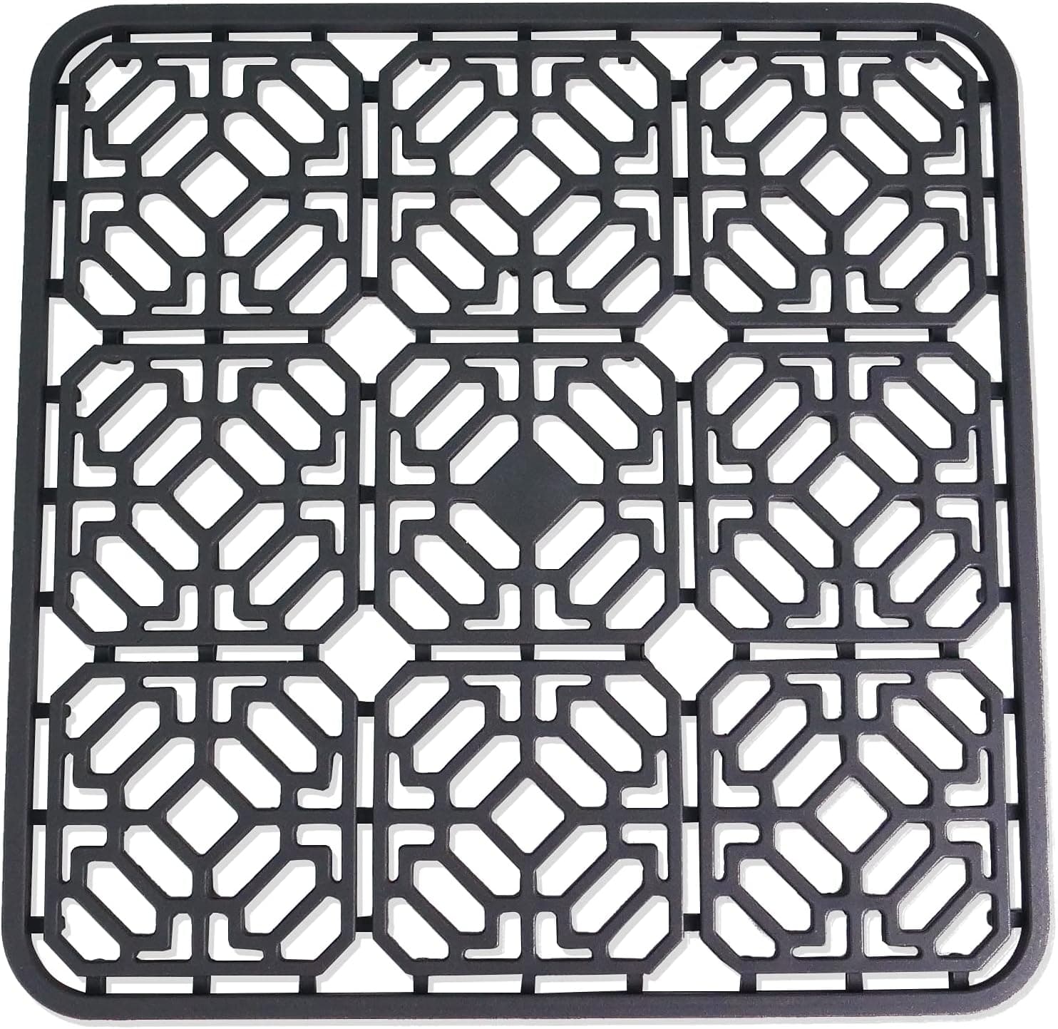 Sink Mat Kitchen Sink Protector for Bottom of Farmhouse Stainless Steel or Porcelain Bowl Sink, Silicone Grey Non-slip Heat Resistant (1, 11.8 inch x 11.8 inch)