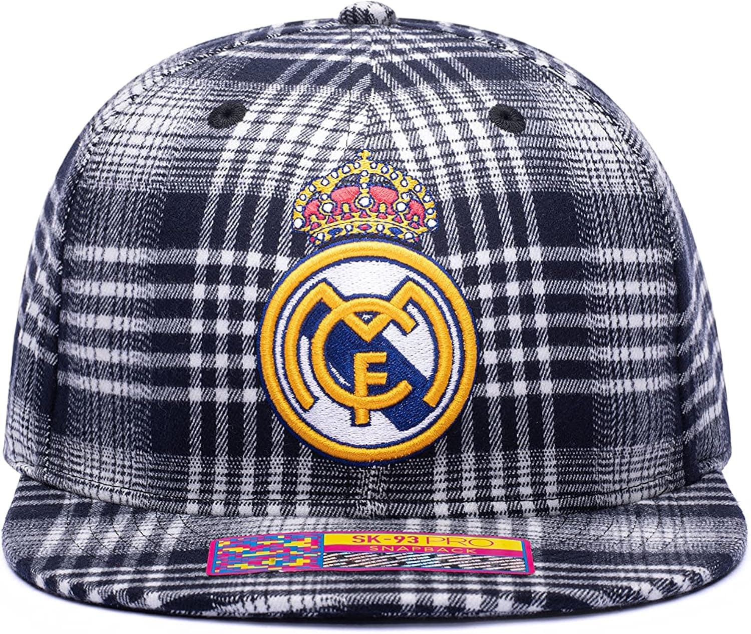 Fan Ink Real Madrid 'Hooligan' Adjustable Snapback Hat/Cap Navy Blue/White