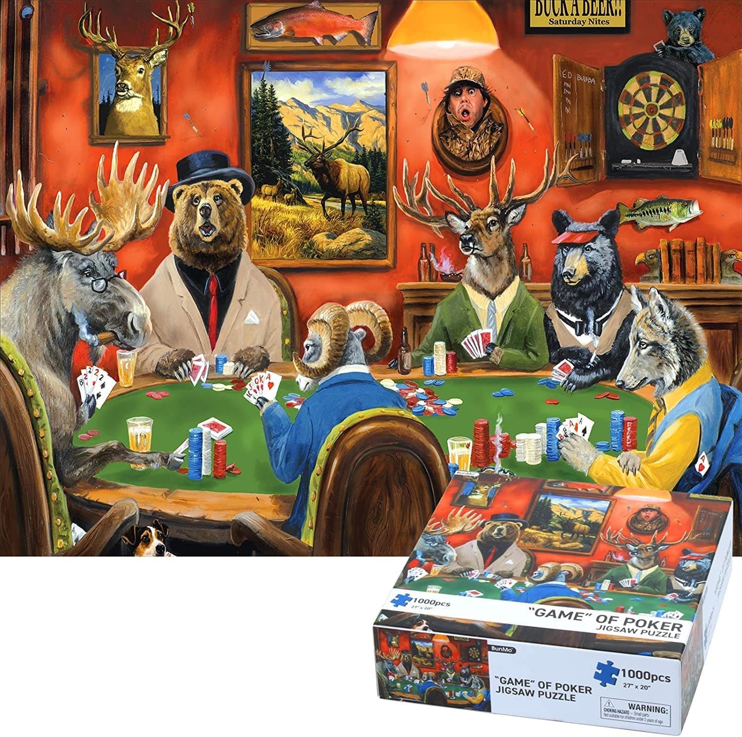 BunMo 1000 Piece Puzzle for Adults - Fun Hunting Gifts for Dad - Our 1000 Piece Puzzles Have Unique Pieces That Fit Together Perfectly. Puzzles for adults 1000 pieces and up Jigsaw puzzles 1000 pieces
