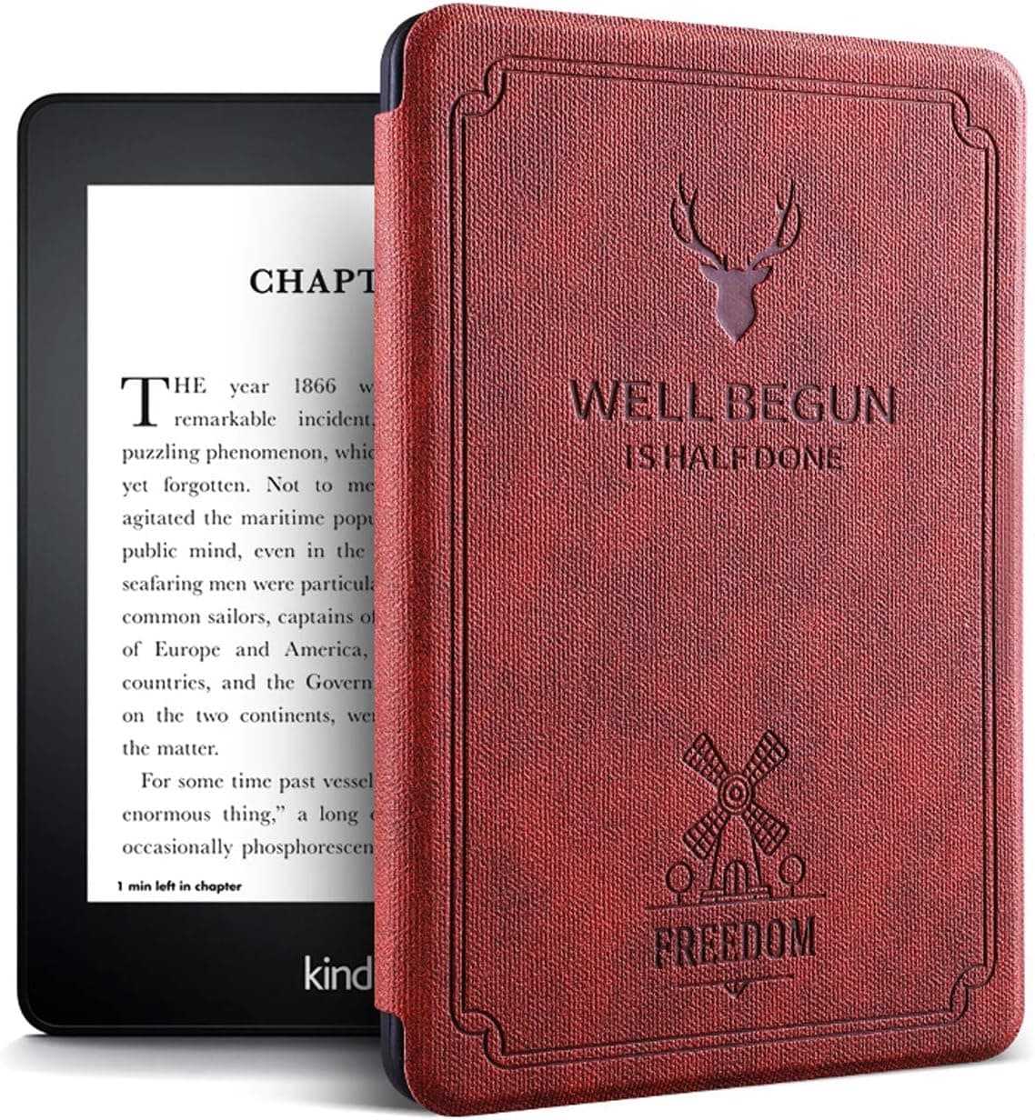 KenKe for Kindle Paperwhite 4 Case,Protective Case Smart Auto Wake/Sleep Cover Kindle Paperwhite 4 10th Generation 2018 Released E-Book Model:PQ94WIF (Kindle Paperwhite 4 Case, Red Wine)