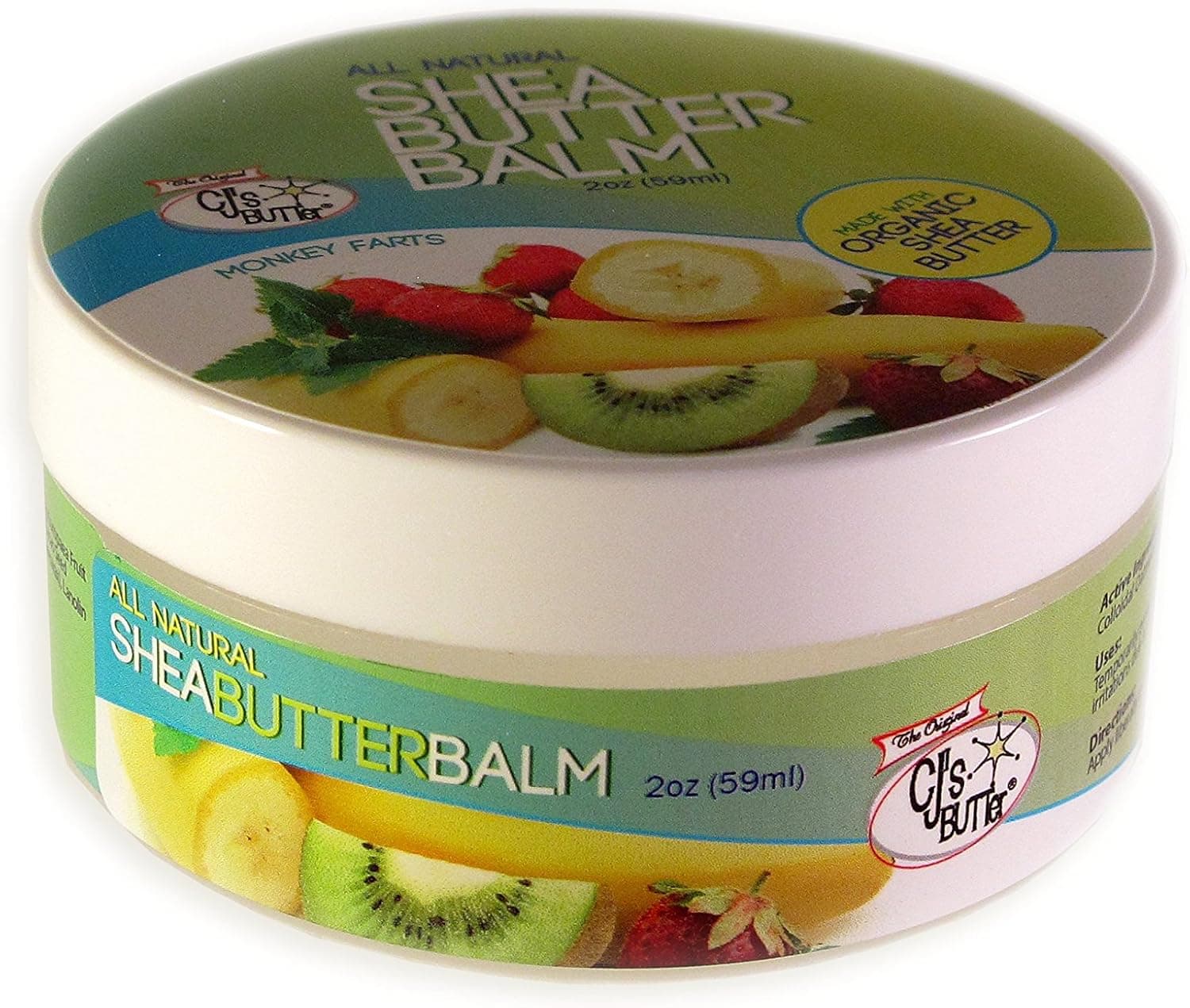 The Original CJ's BUTTer® All Natural Shea Butter Balm - Monkey Farts, 2 oz. Jar
