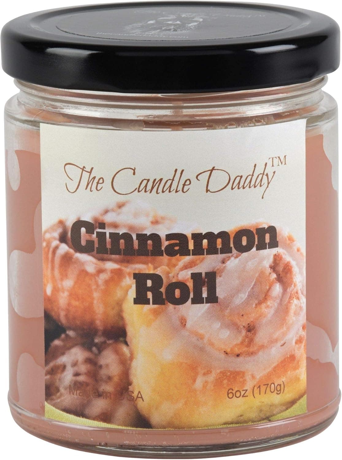 The Candle Daddy Richly Scented Candles - 6oz Aromatherapy Jar Candle (Cinnamon Rolls) Made in USA