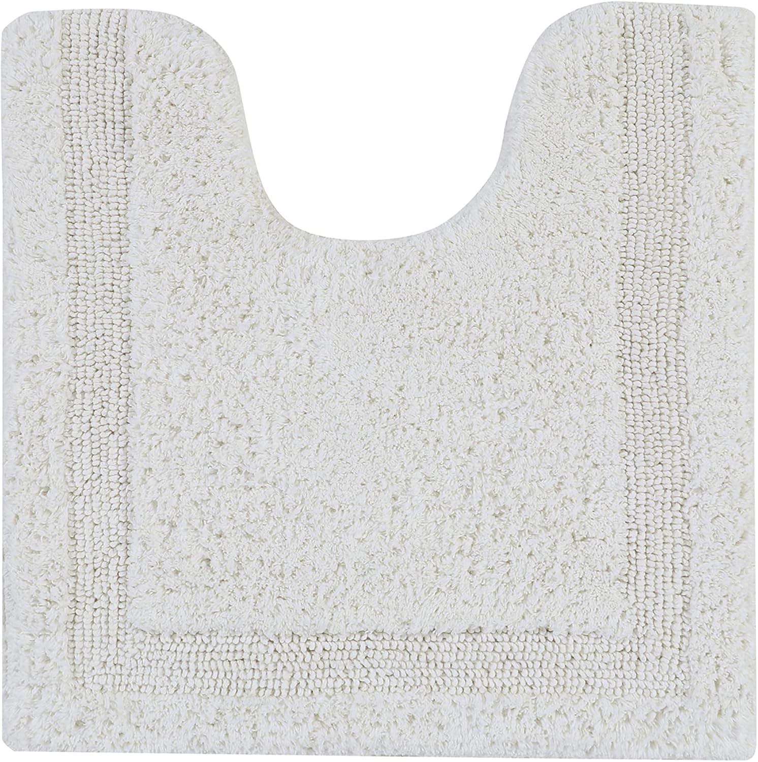 Better Trends Lux Collection, Ivory Contour Bath Rug, Cotton Round Bathtub Mat, Water Absorbent Bathroom Doormat, 20 x 20 Inches