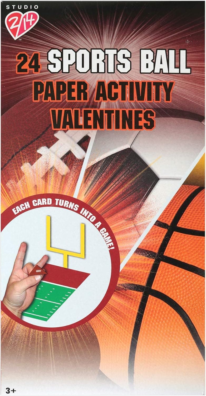 Paper Magic Group Paper Football Valentine's Day Card Set, 24pc