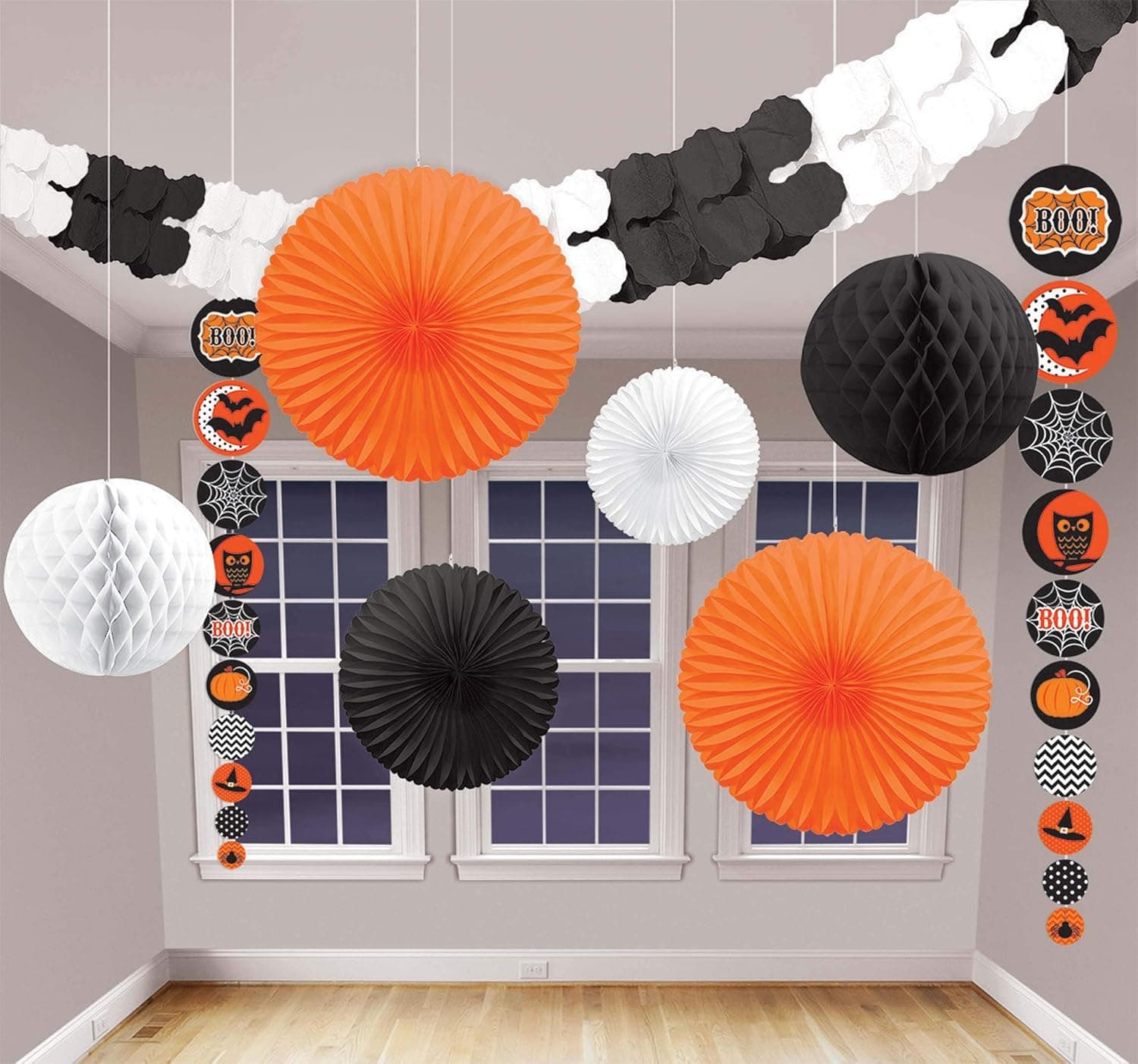amscan New Age Scare Halloween Party Assorted Room Decorating Kit (Pack of 9), Multicolor, One Size