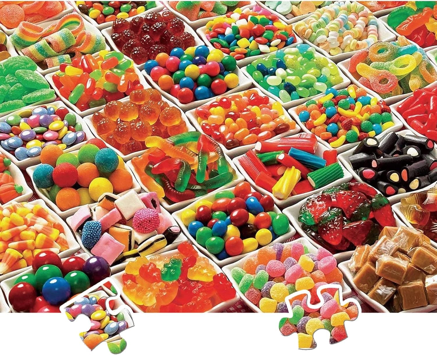 Jigsaw Puzzles 1000 Piece for Adults Kids Family - Colorful, Delicious and Rich Candy, Sugar Overload - Puzzles for Adults 1000 Piece for Teens Challenging Fun