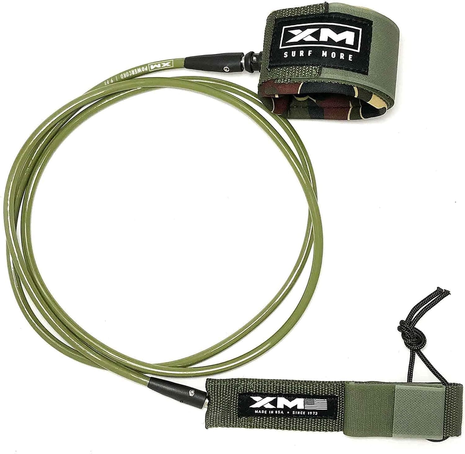 XM SURF MORE Custom Premium Surfboard Leash, Choose 5/6/7/8/9/10-25ft Length, Cord Thickness Colors Key Pocket Unbreakable Swivels Detachable Railsaver Tangle & Kink Free Made in USA [3 Yr Warranty]