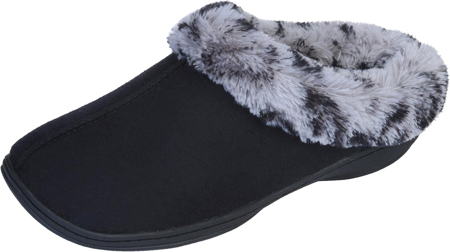 Roxoni Womens Slipper Cozy Fur Lined Clog Comfy Winter House Shoe Indoor/Outdoor
