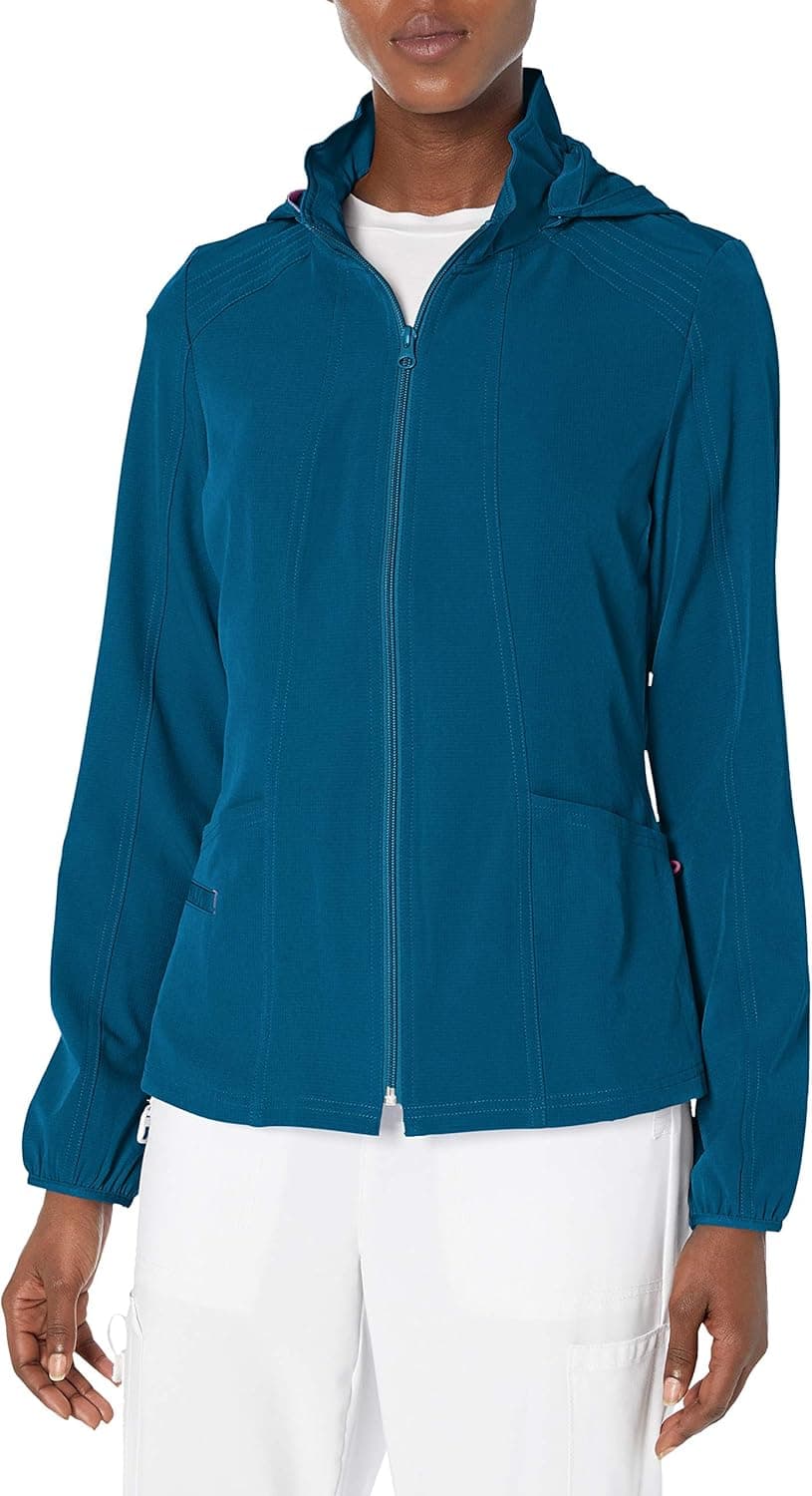 HeartSoul Break On Through Women Warm Up Scrubs Jacket Zip Front 20310