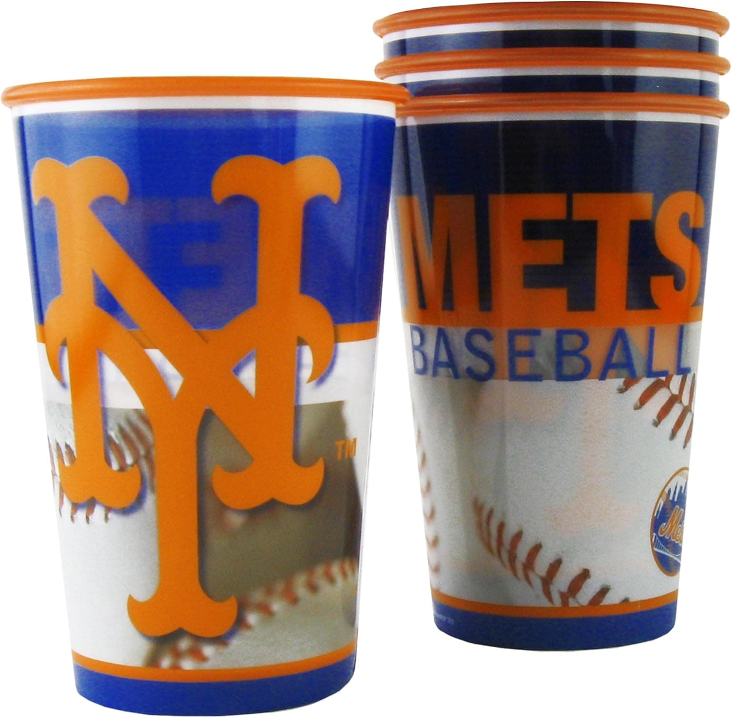 MLB New York Mets Souvenir Cups (4-Pack), 22-Ounce