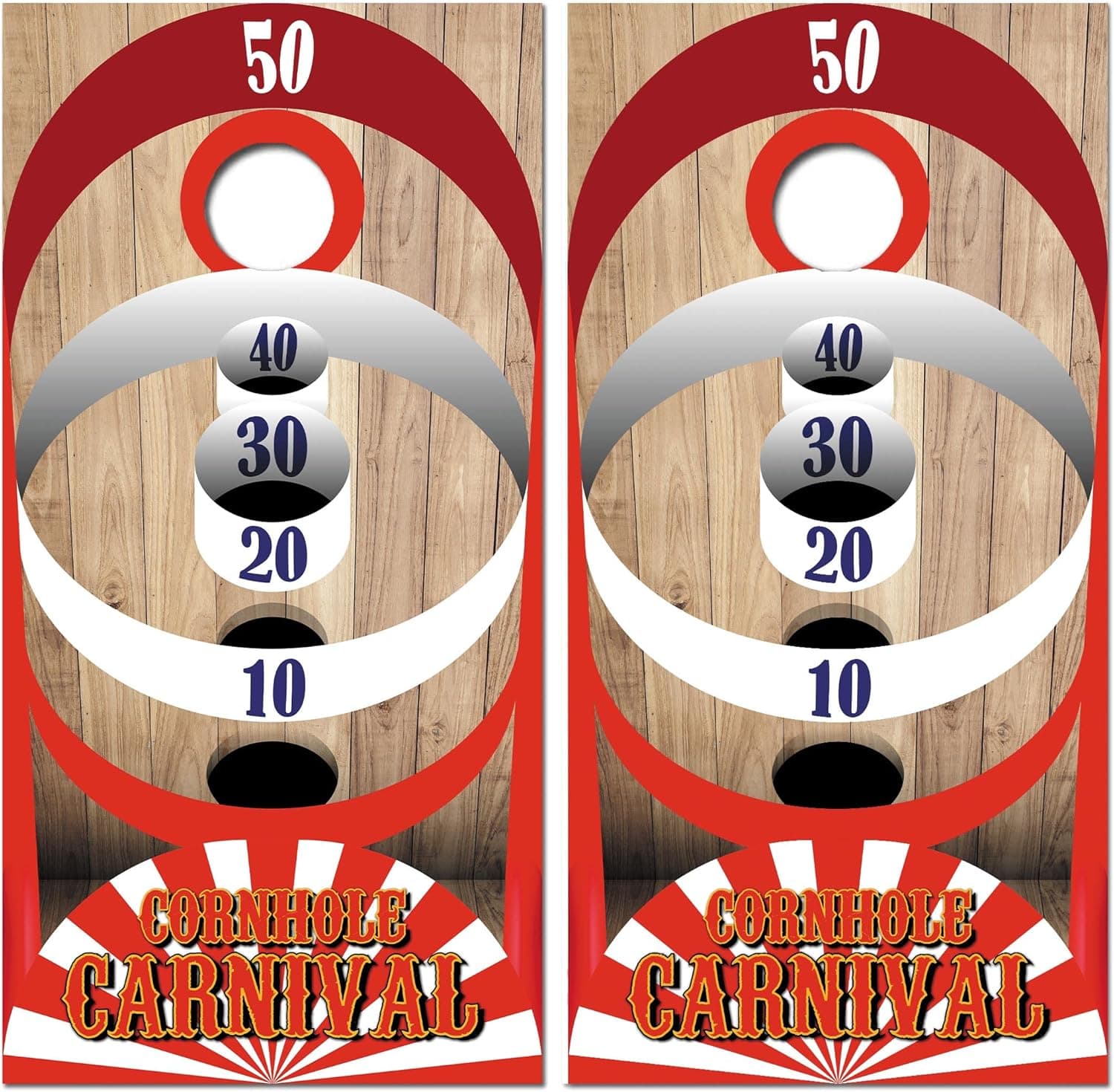 Carnival Game Custom Cornhole Wraps Decal Sticker 3D Texture Single - Laminated - Skin Vinyl Decal for Cornhole Board - JO1334