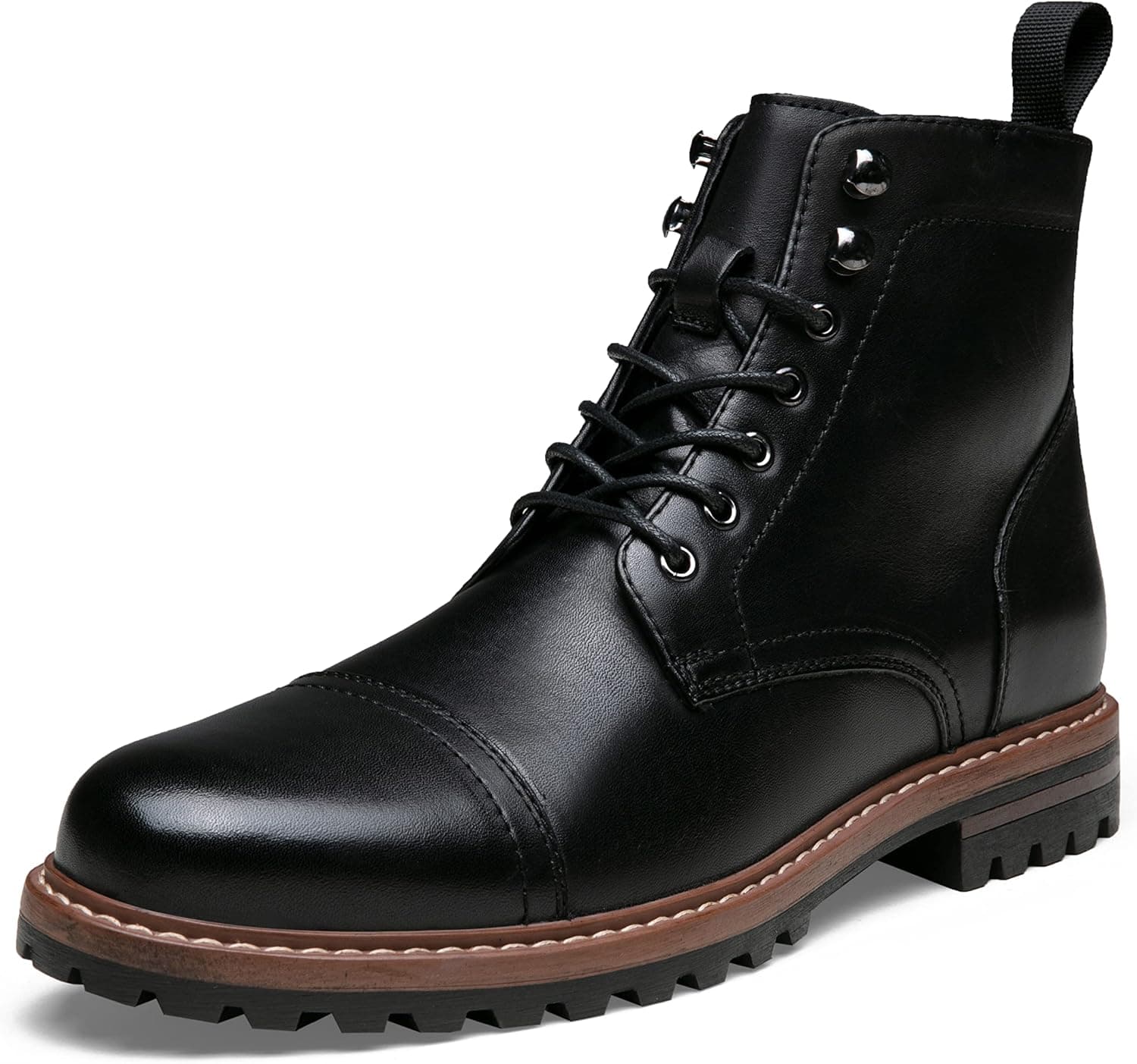 Jousen Mens Boots Premium Leather Cap Toe Casual Boots Chukka Dress Boots for Men
