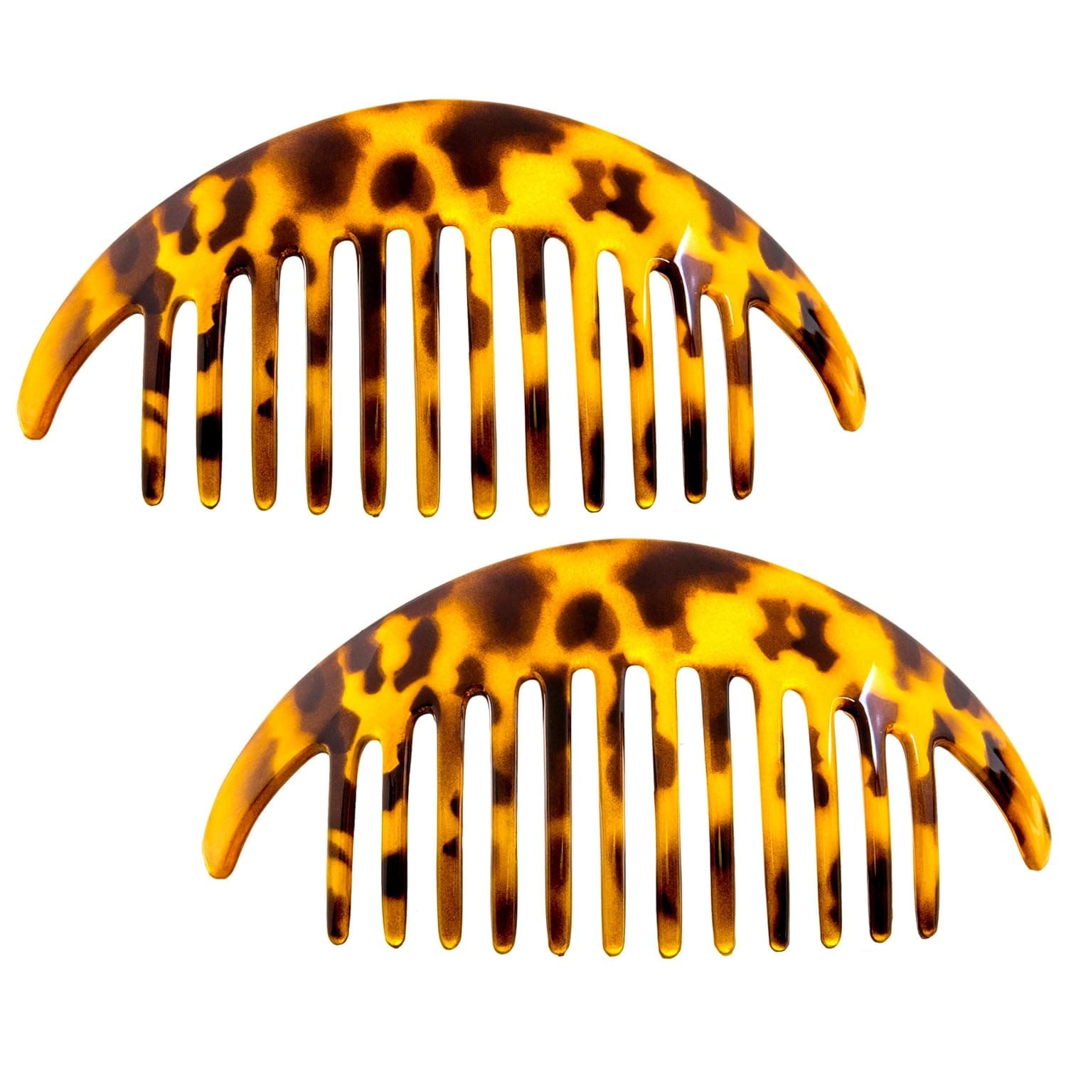 Camila Paris CP2877/2 French Hair Side Combs, Tokyo, Interlocking Combs French Twist Hair Combs, Strong Hold Hair Clips for Women Bun Chignon Up-Do, Styling Girls Hair Accessories, Made in France