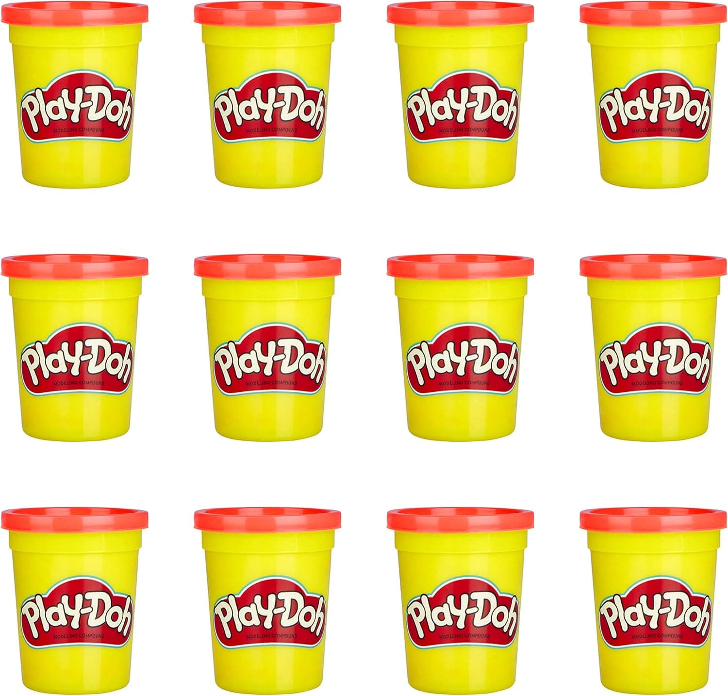 Play-Doh Bulk 12-Pack of Red Non-Toxic Modeling Compound, 4-Ounce Cans