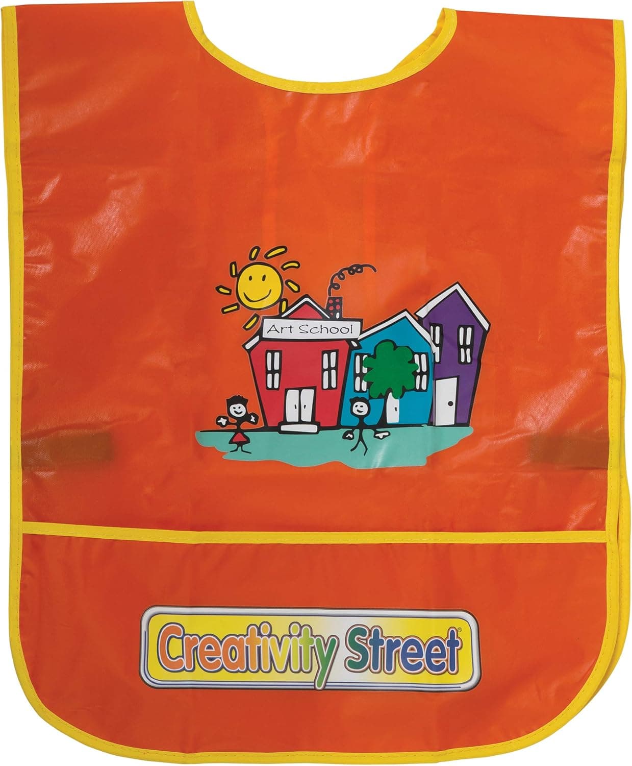 Chenille Kraft Vinyl Artist Smock fits Kids Ages 3-8, Orange