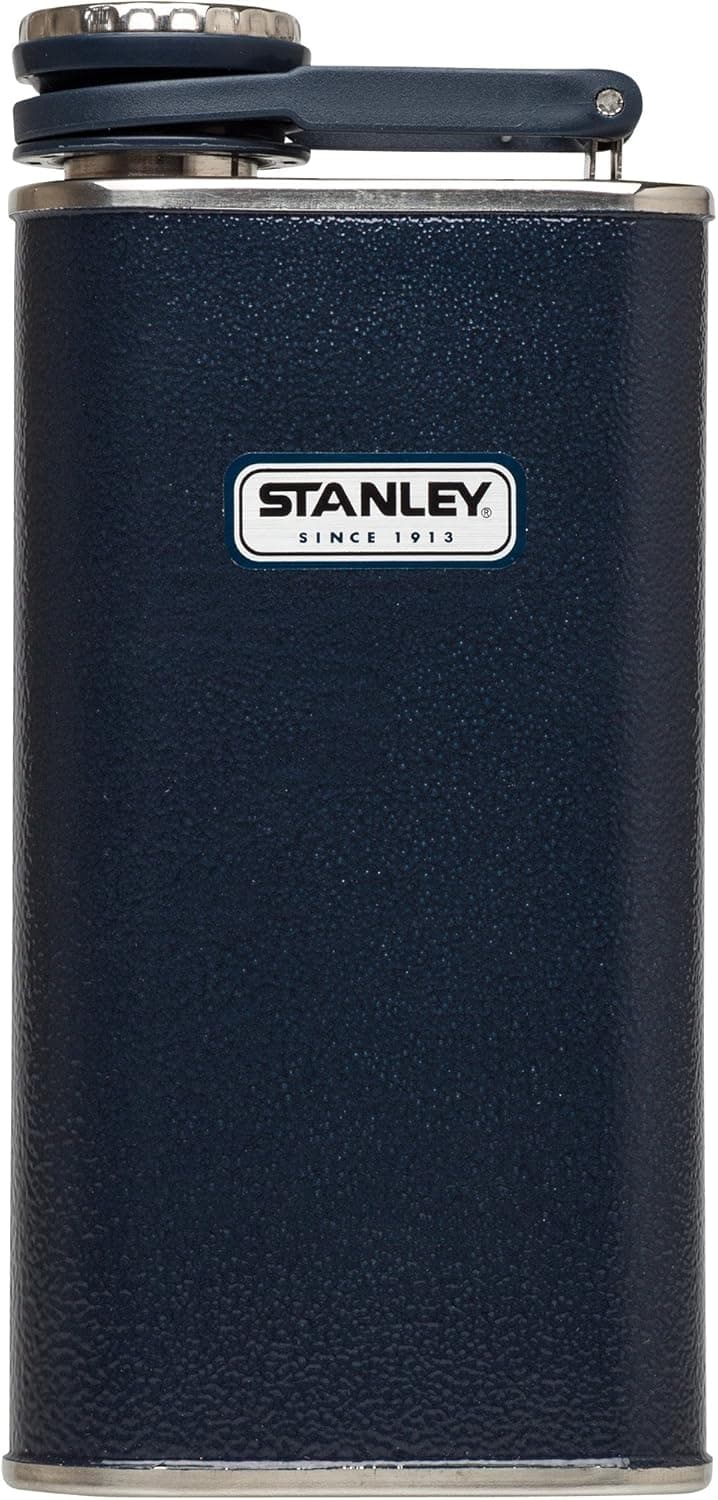 Stanley Classic Flask 8oz with Never-Lose Cap, Wide Mouth Stainless Steel Hip Flask for Easy Filling & Pouring, Insulated BPA-Free Leak-Proof Flask