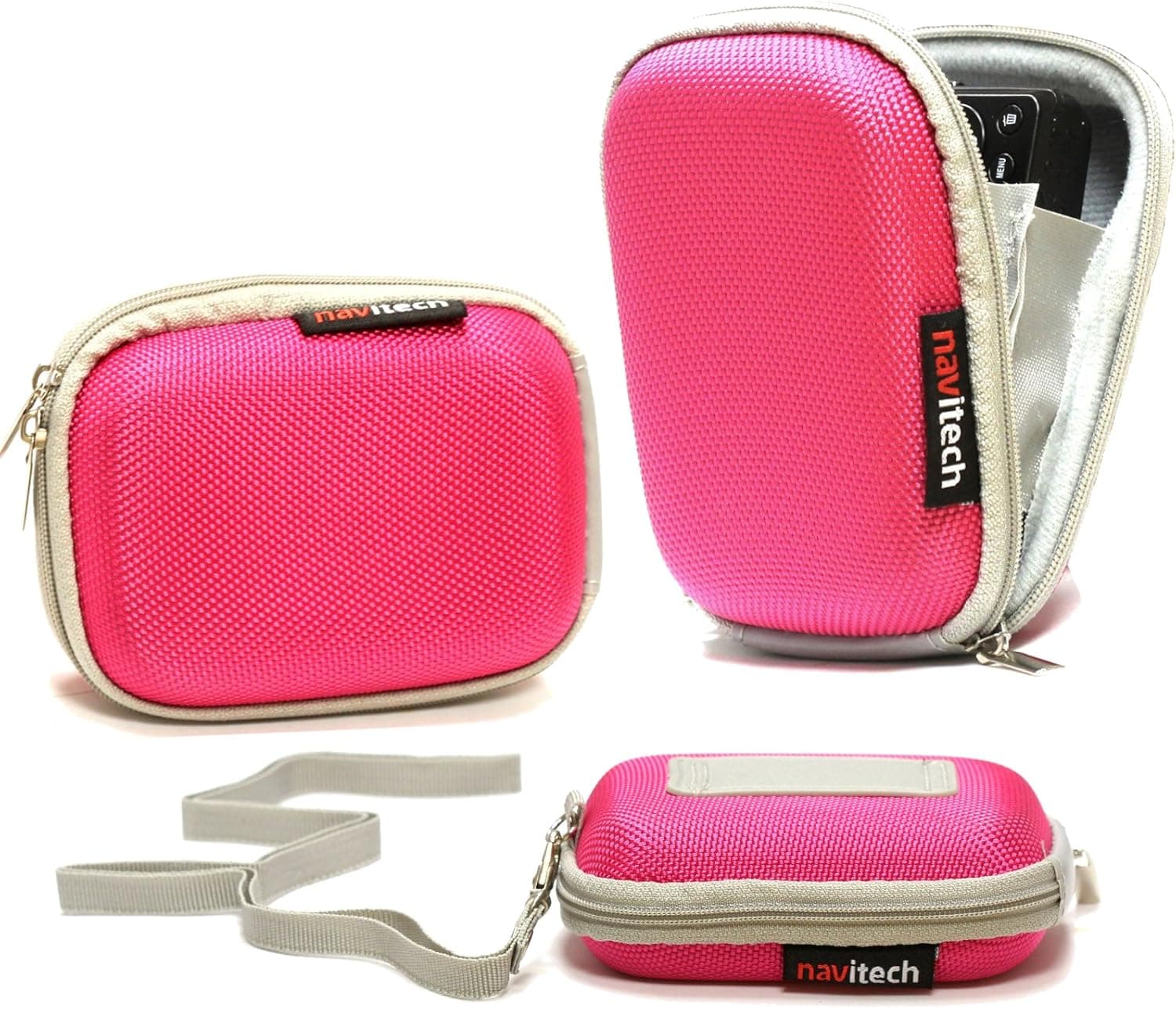 Navitech Pink Water Resistant Hard Digital Camera Case Cover Compatible With The Sony Cyber Shot WX350 / Sony Cyber Shot WX220 / Sony Cyber Shot W850 / Sony Cyber Shot W810 / Sony Cyber Shot W800 / Sony Cyber Shot RX100 II
